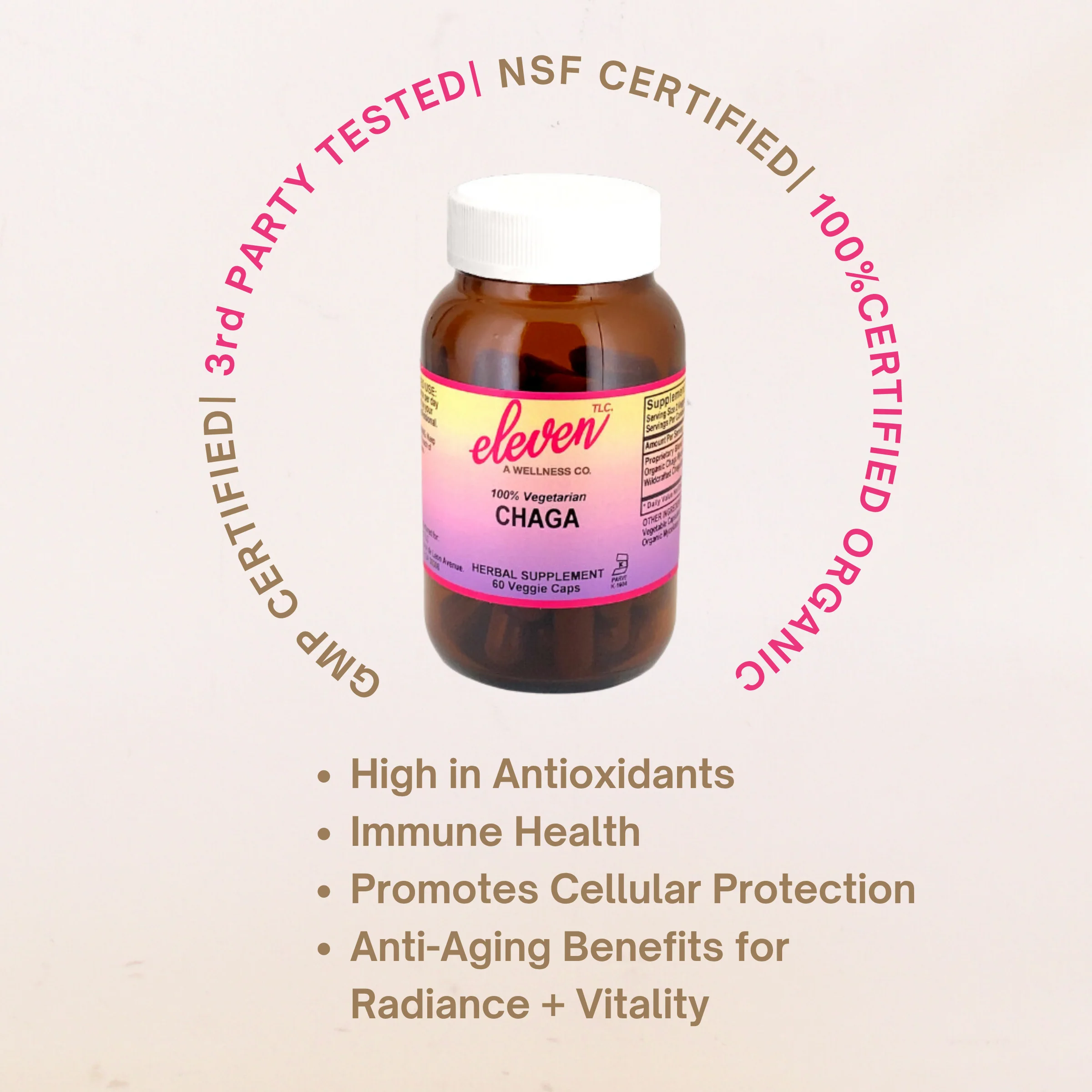 Organic Chaga Mushroom Capsules |60 Count - Image 3