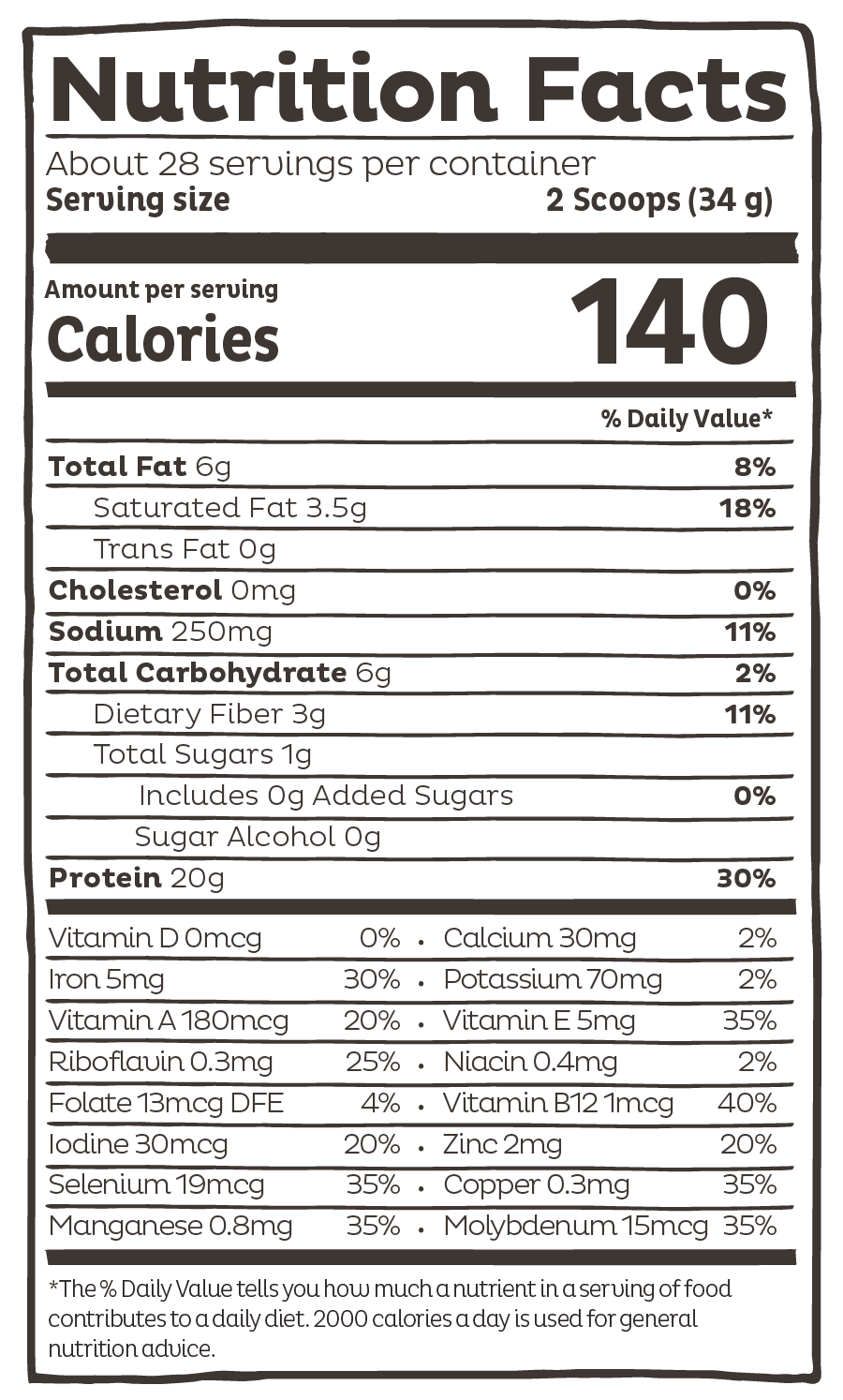 Organic Plant Protein, Unflavored & Unsweetened, 28 Servings - Image 3
