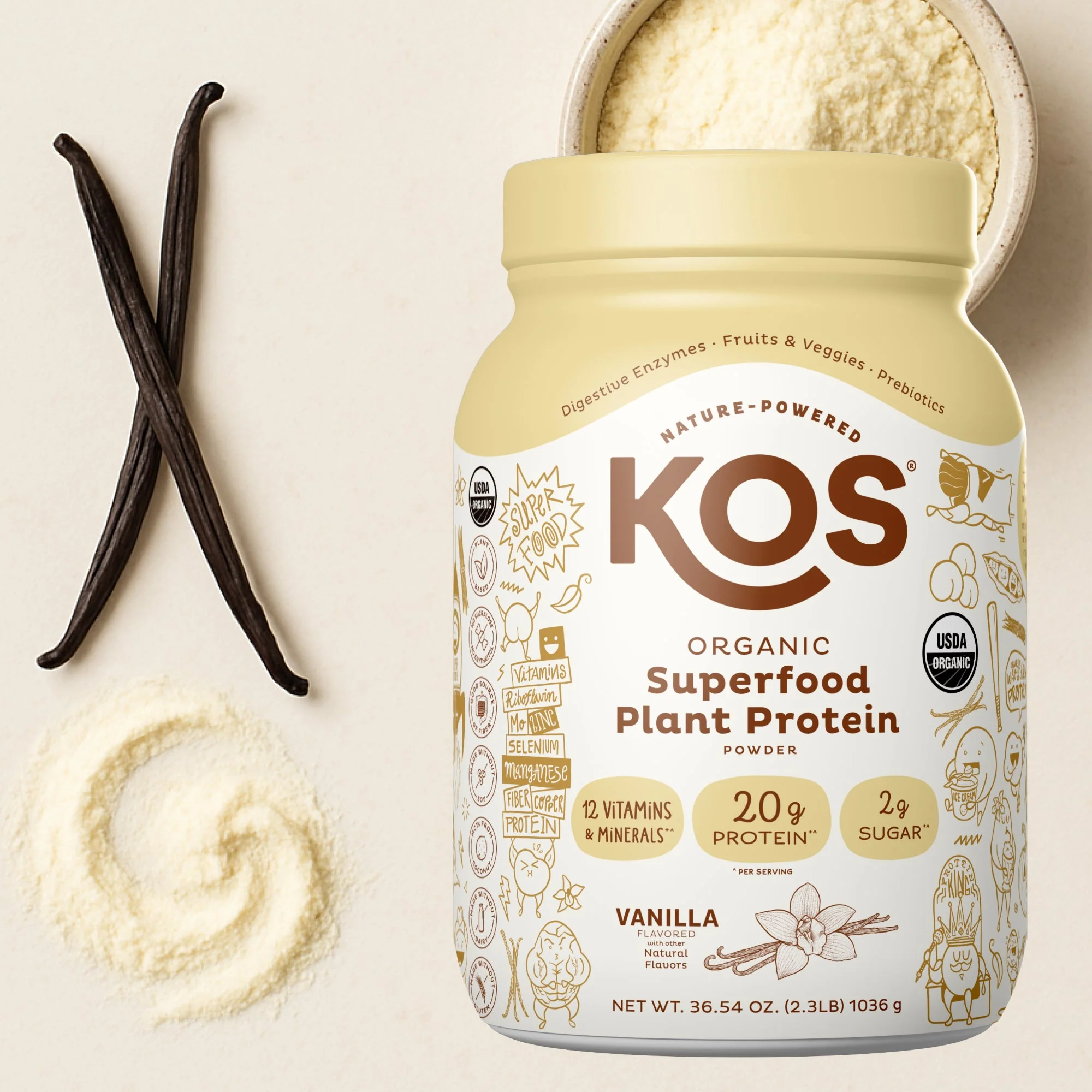 Organic Plant Protein, Vanilla, 28 Servings - Image 3