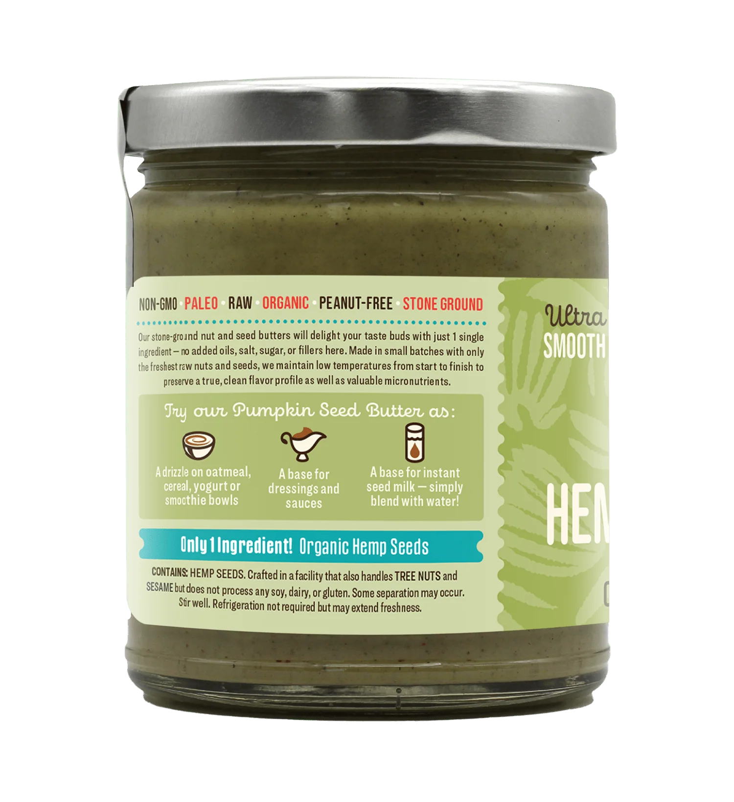 Organic Raw Hemp Seed Butter - Image 3