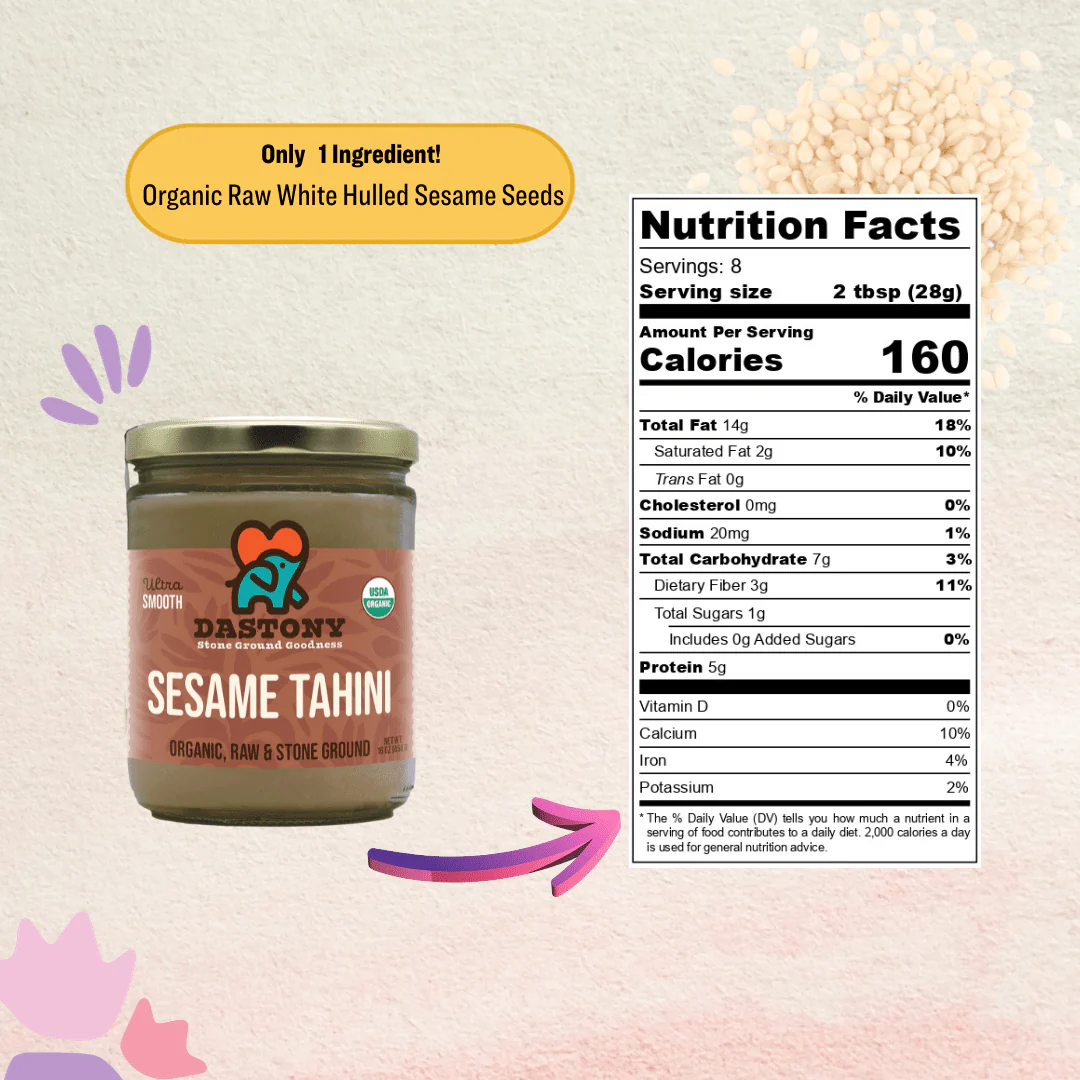 Organic Raw Sesame Seed (Tahini) Butter - 16 oz - Image 4