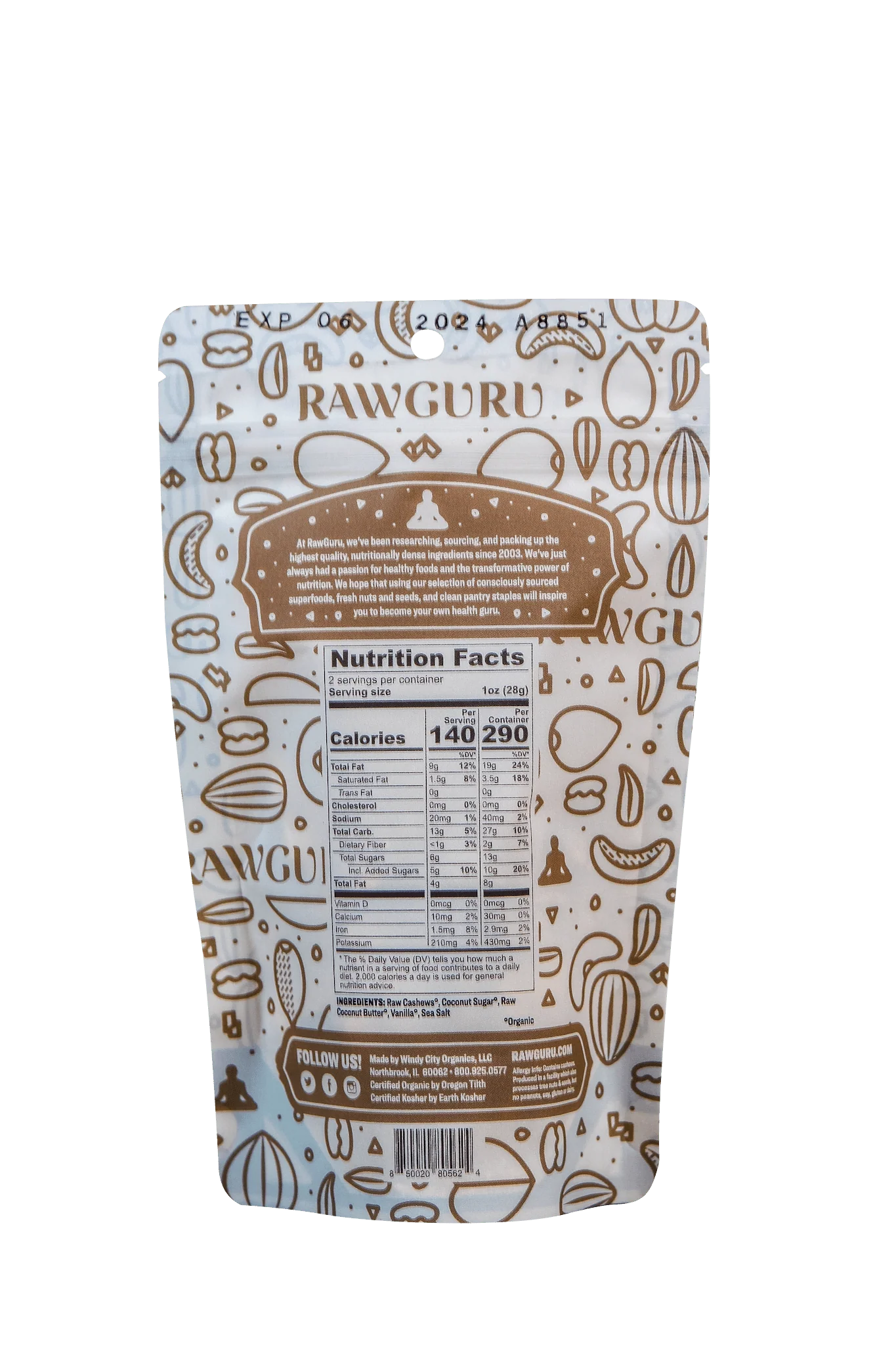 Organic Salted Caramel Cashews - 2oz - Image 2