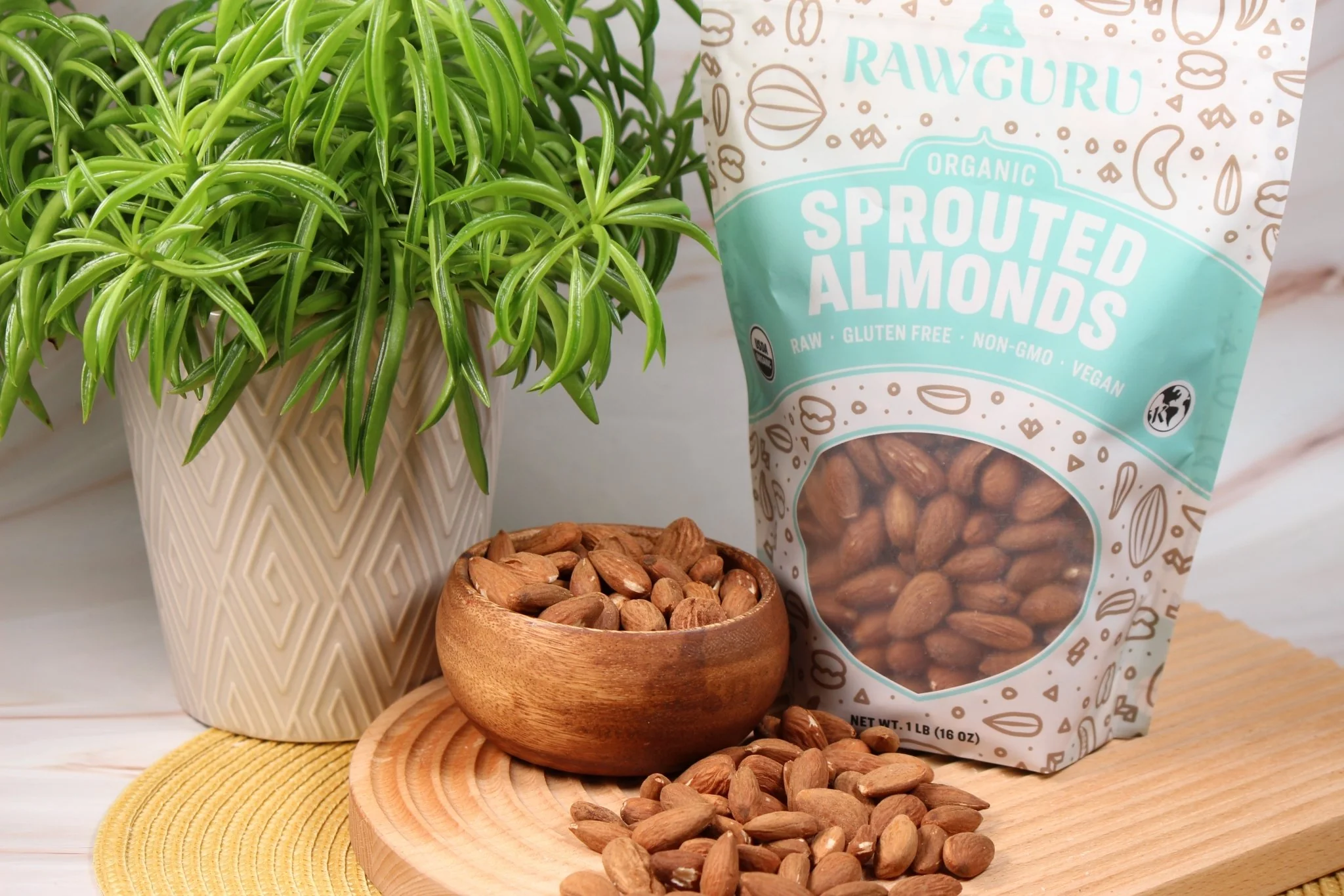 RawGuru Organic Sprouted Almonds - 16 oz - Image 5