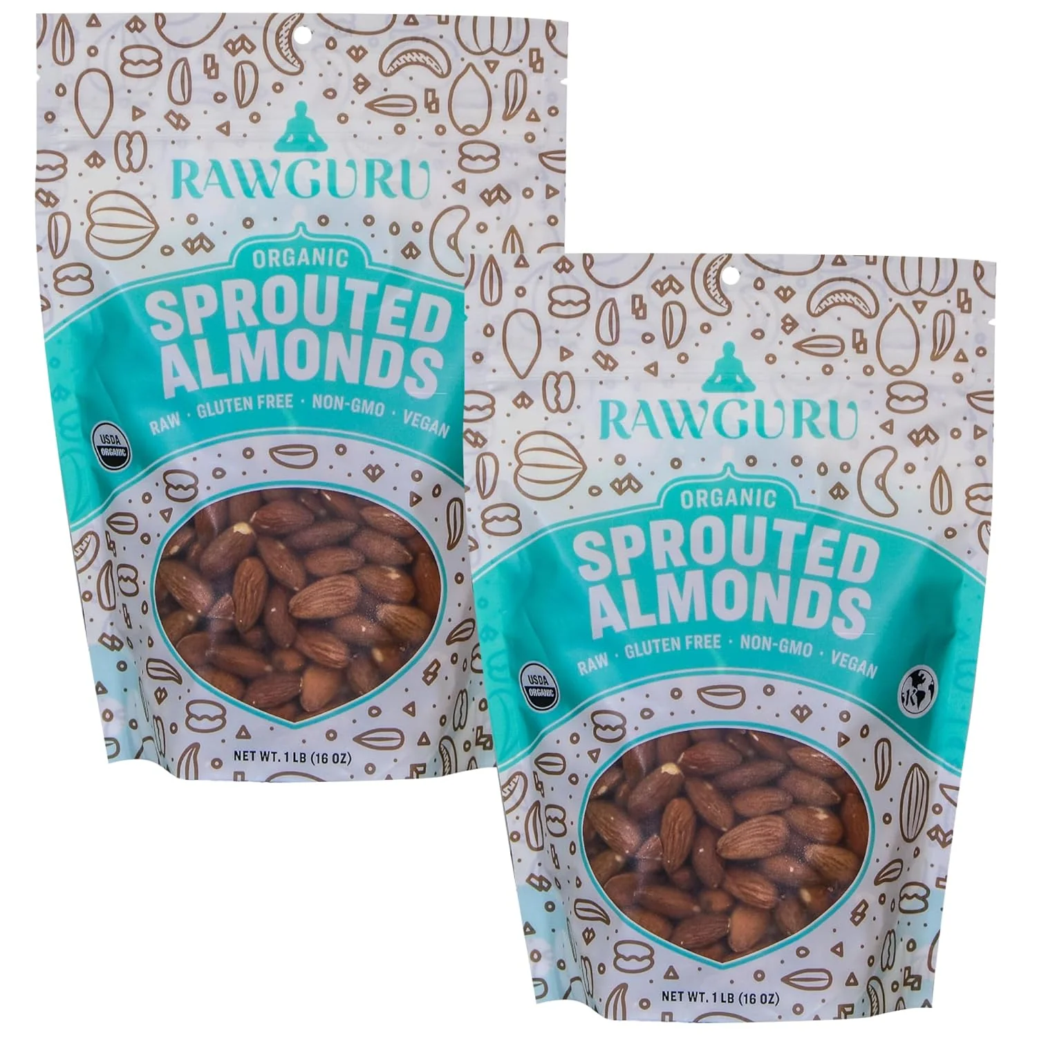RawGuru Organic Sprouted Almonds - 16 oz - Image 6
