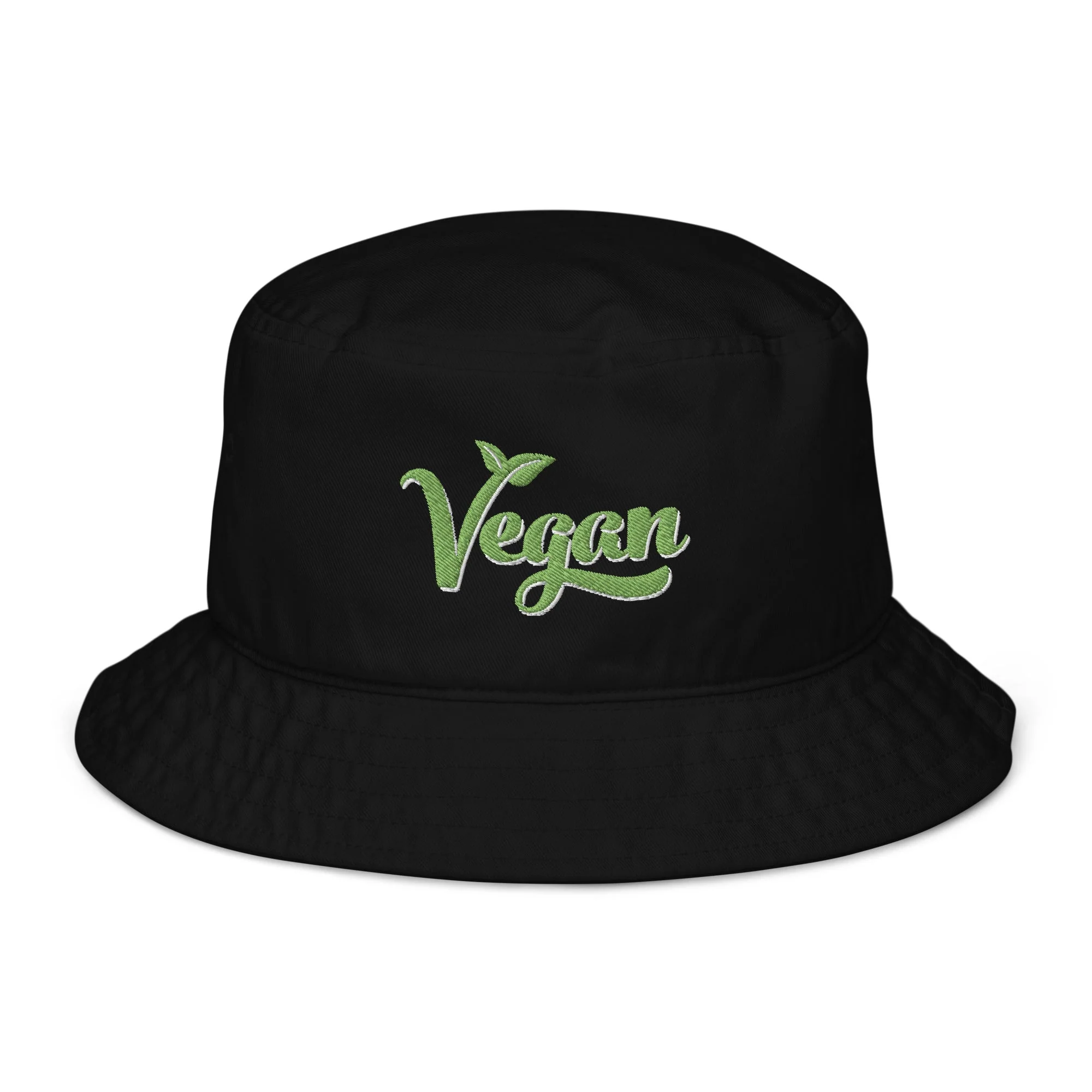 Organic Vegan Bucket Hat - Stitched Embroidery