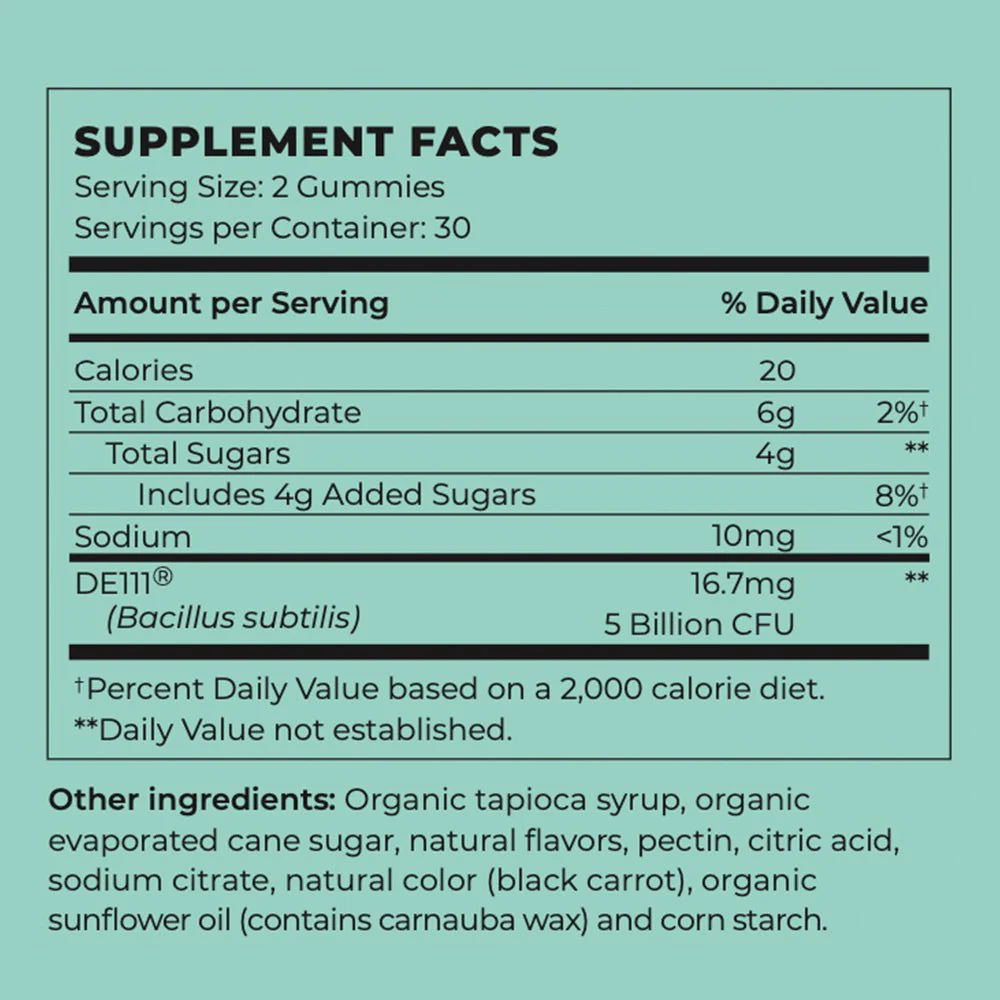 Organic Vegan Probiotic Gummies: Gas & Bloating Relief - Image 2