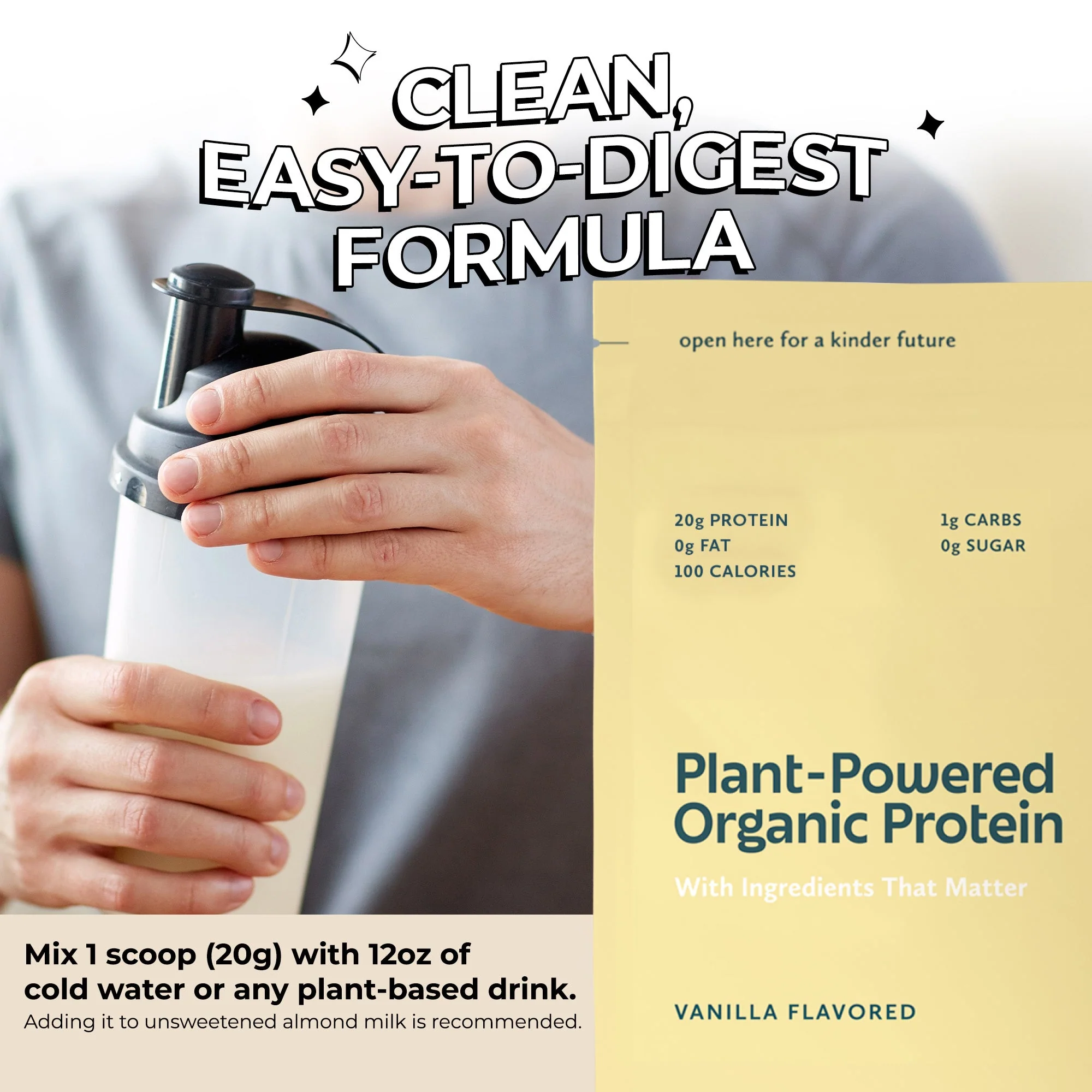 Organic Vegan Protein Powder - Vanilla Flavored - Image 5