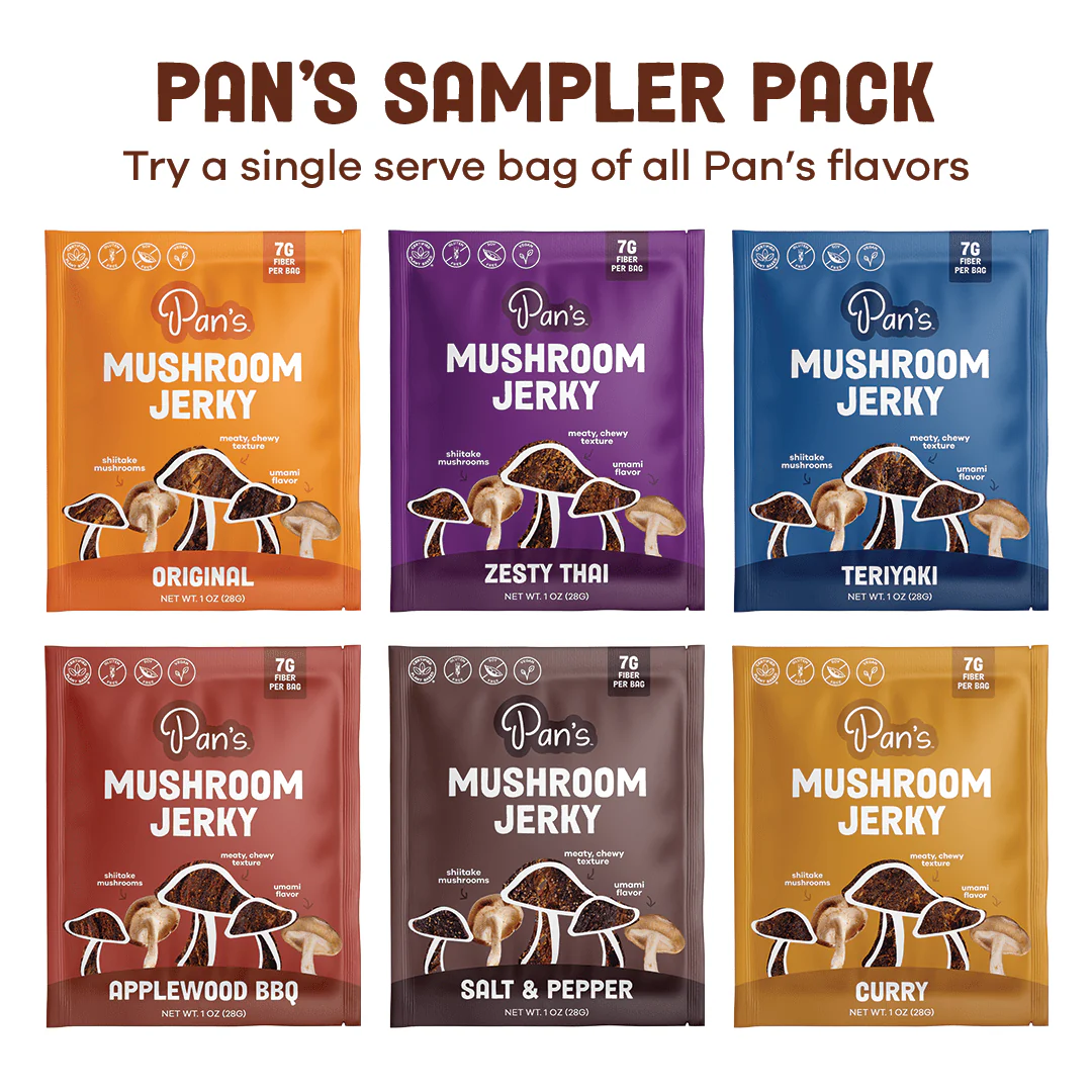 Pan's Mushroom Jerky Single Serve Sampler Pack - Image 2