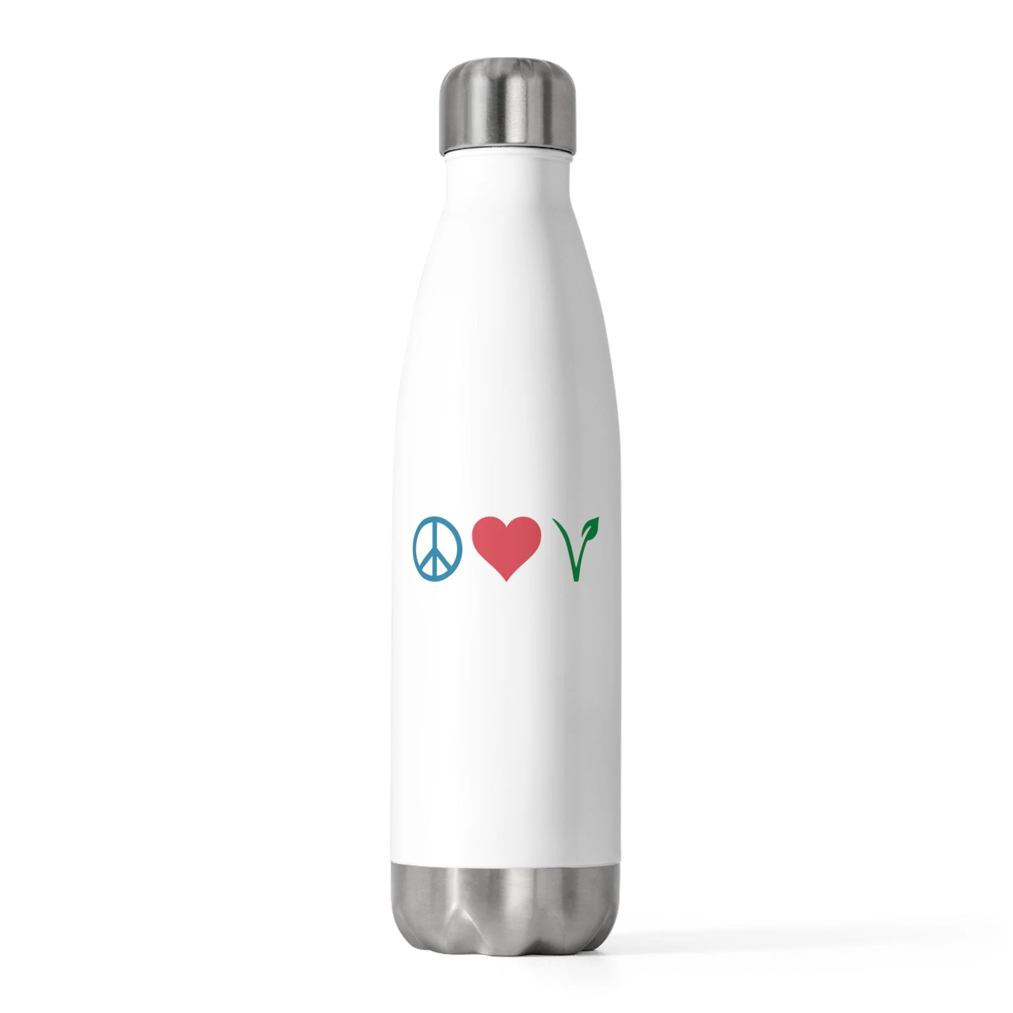 Peace Love Vegan - 20oz Insulated Water Bottle