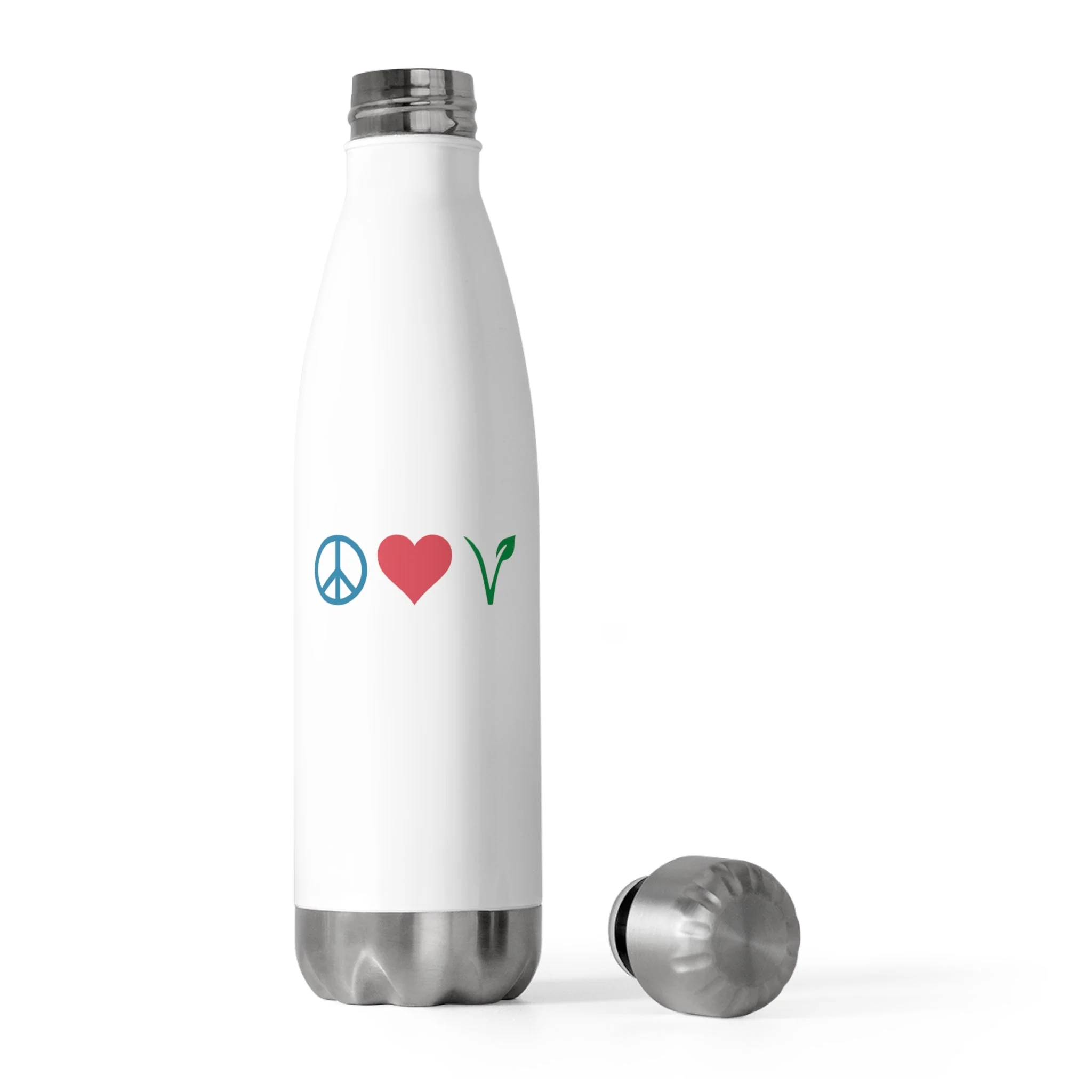 Peace Love Vegan - 20oz Insulated Water Bottle - Image 5