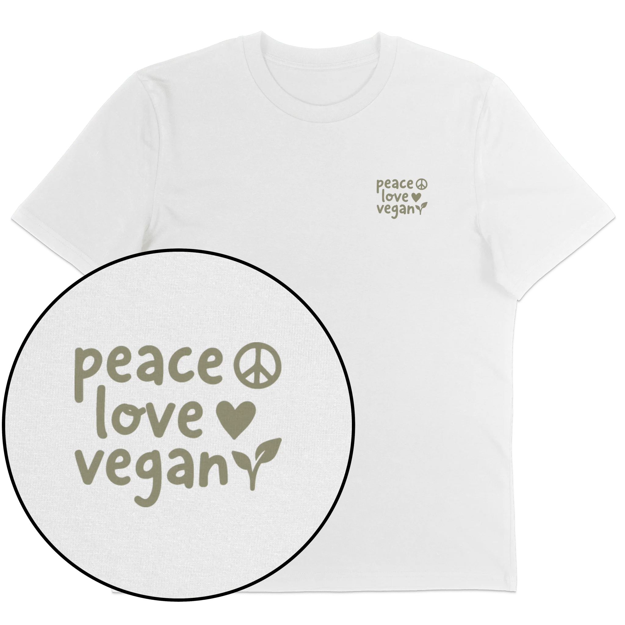 Peace Love Vegan T-Shirt - Image 3