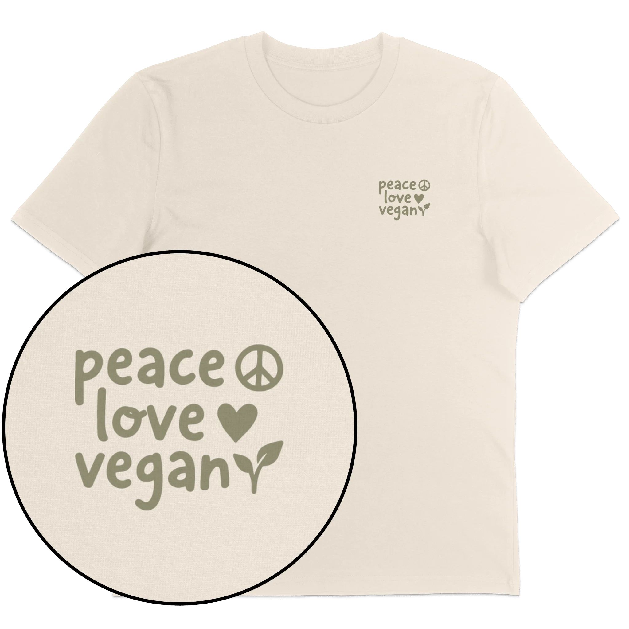 Peace Love Vegan T-Shirt - Image 4