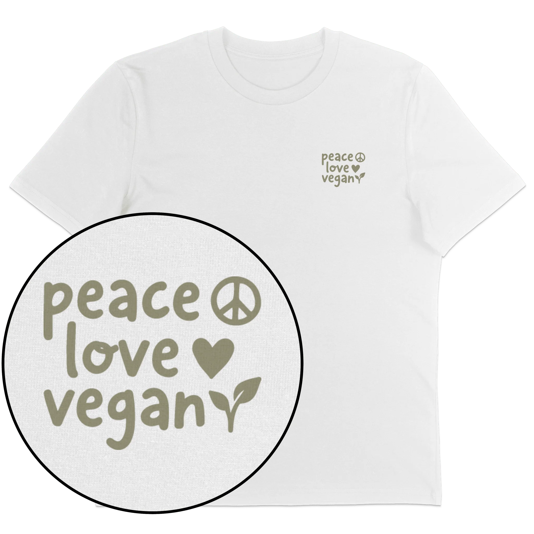 Peace Love Vegan T-Shirt - Image 4