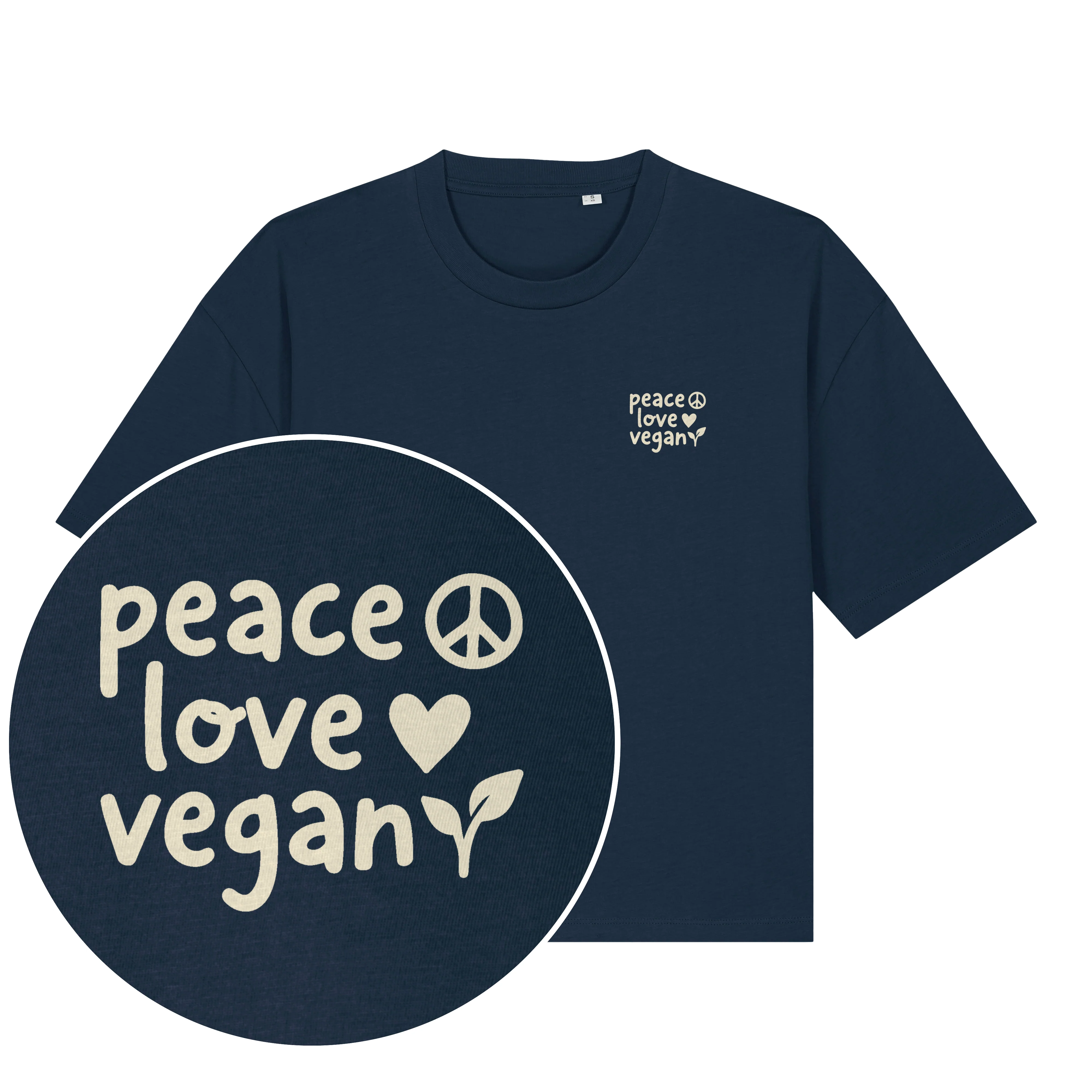 Peace Love Vegan Women's Boxy T-Shirt - Image 2