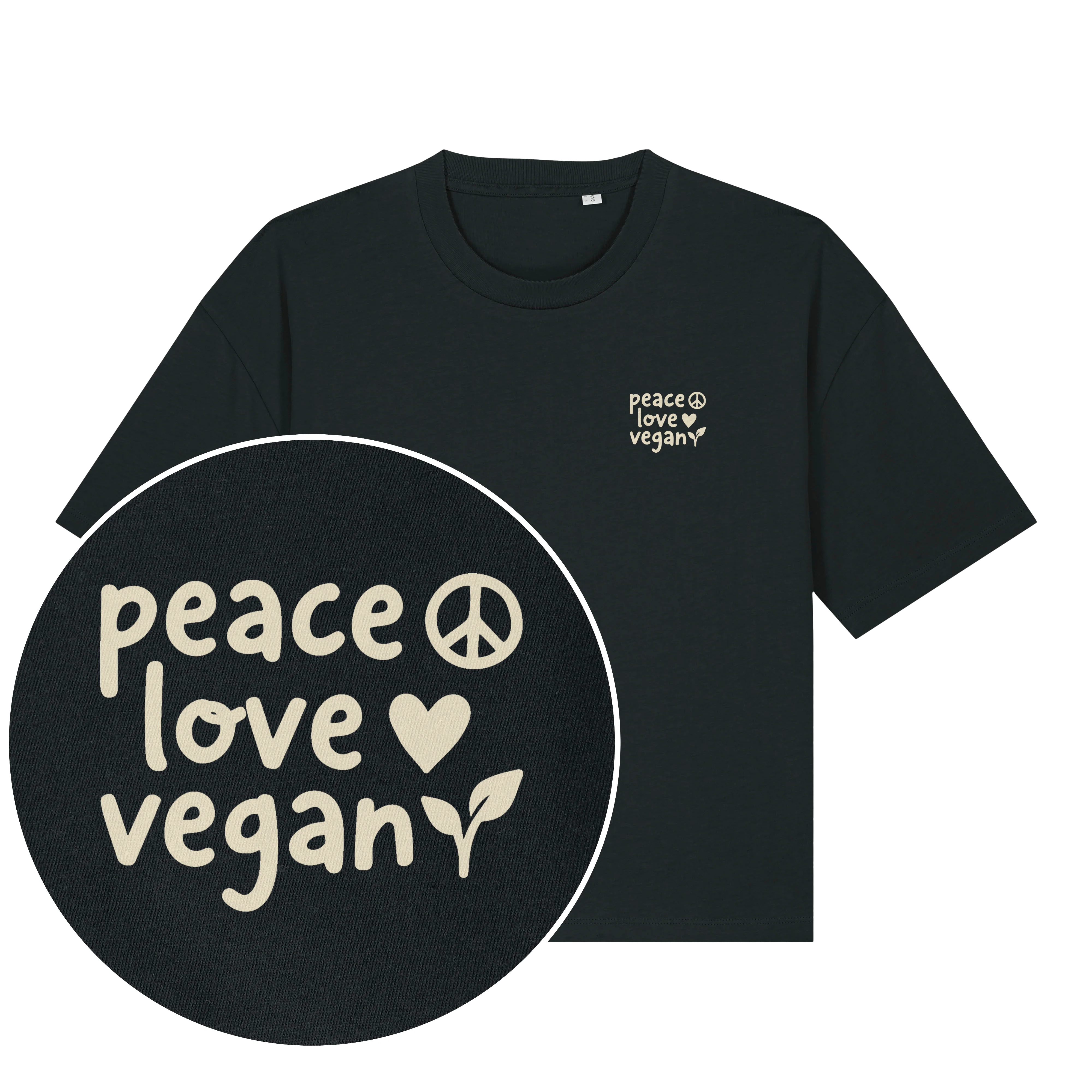 Peace Love Vegan Women's Boxy T-Shirt