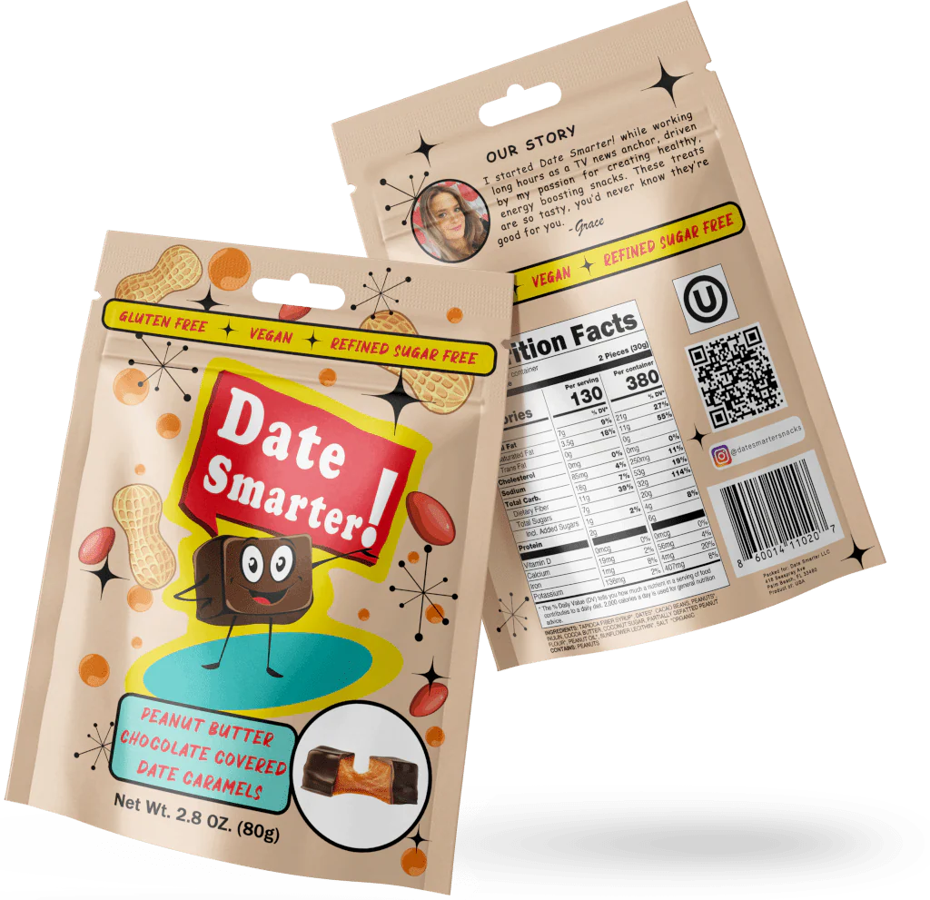 Peanut Butter Chocolate Covered Date Caramels - 6pk - Image 3