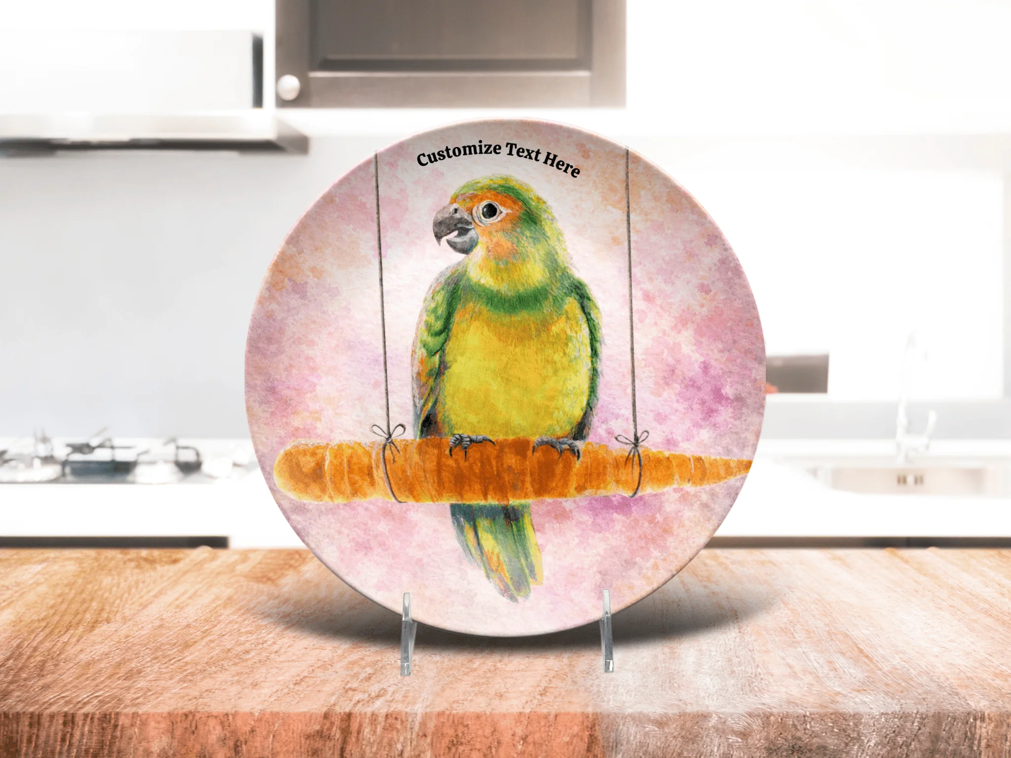 Personalized Kids Plate & Bowl with Parrot on a Carrot – Whimsical Tableware for Everyone - Image 4