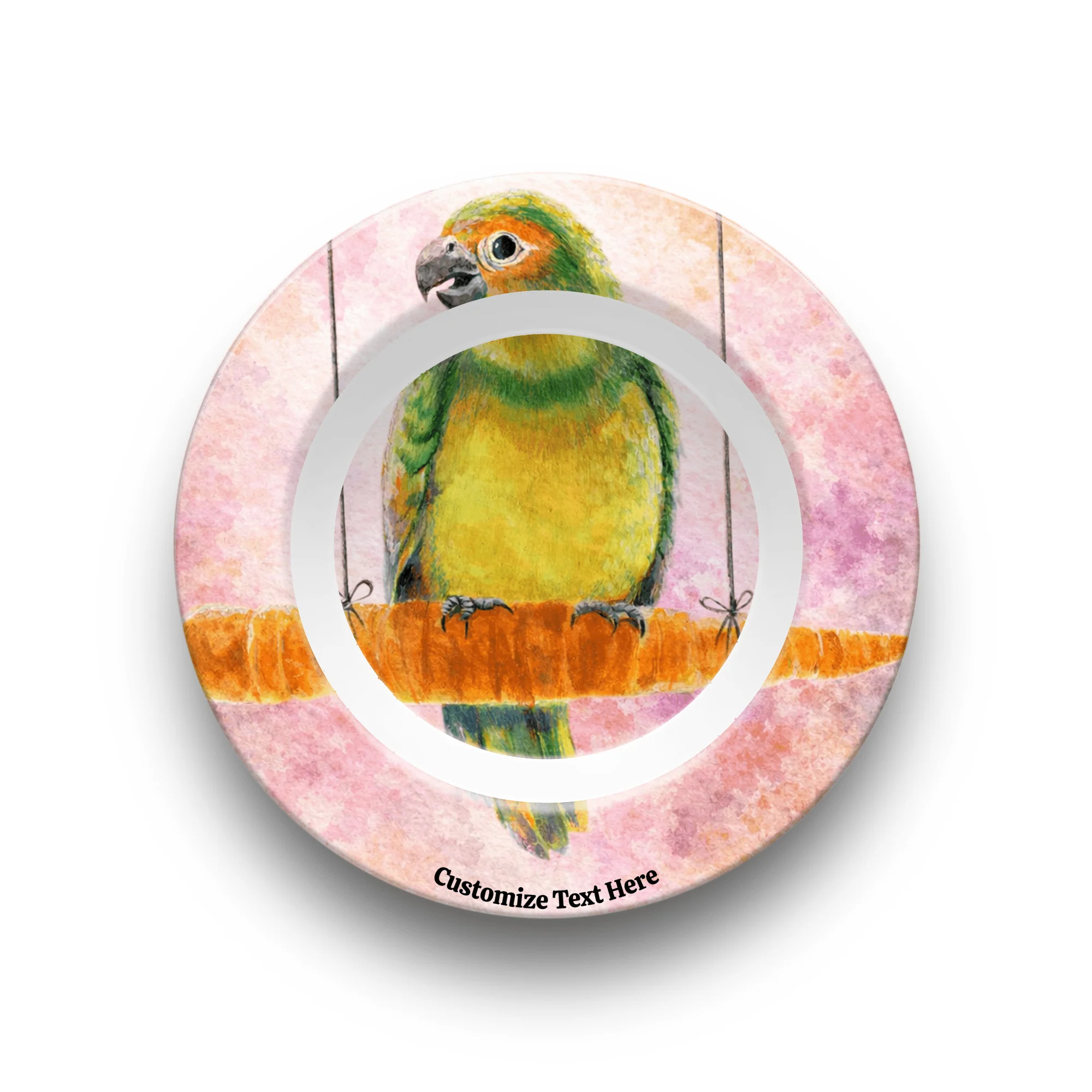 Personalized Kids Plate & Bowl with Parrot on a Carrot – Whimsical Tableware for Everyone - Image 5