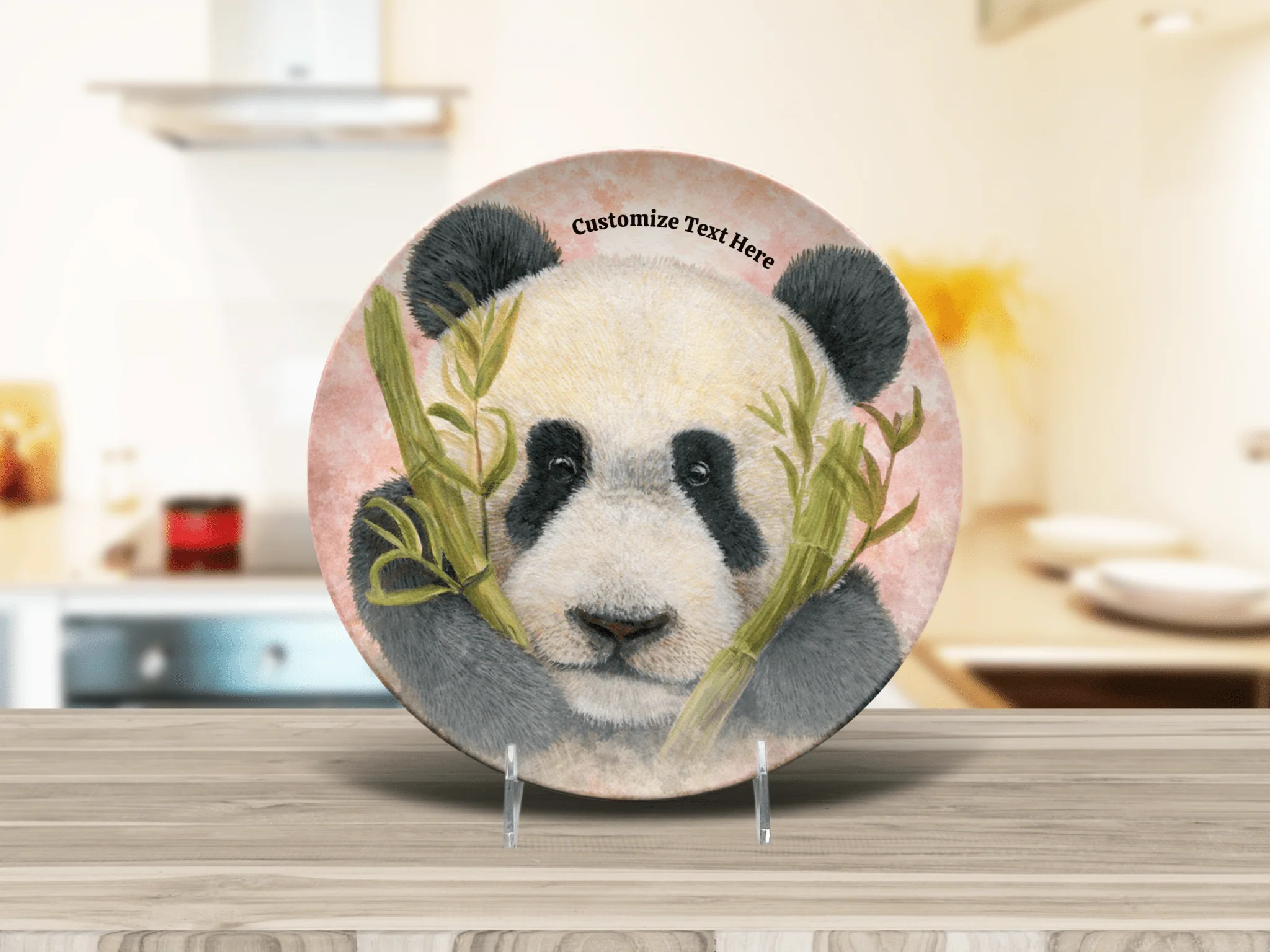 Personalized Plate & Bowl with Panda & Bamboo – Whimsical Tableware for Everyone - Image 3