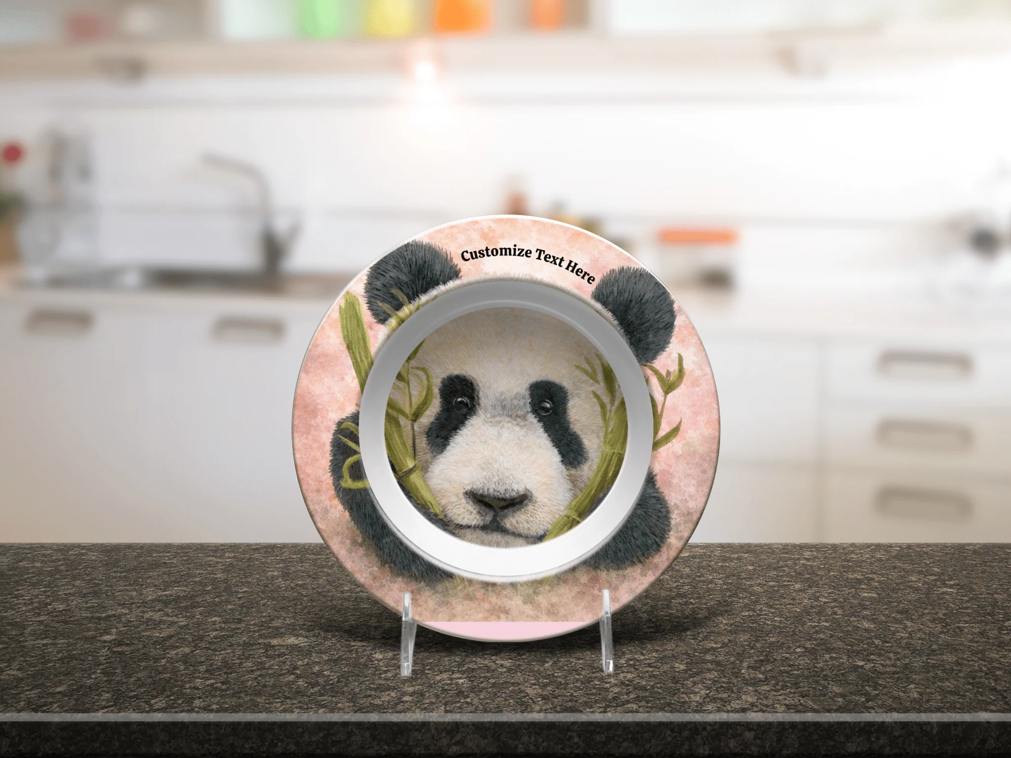 Personalized Plate & Bowl with Panda & Bamboo – Whimsical Tableware for Everyone - Image 8