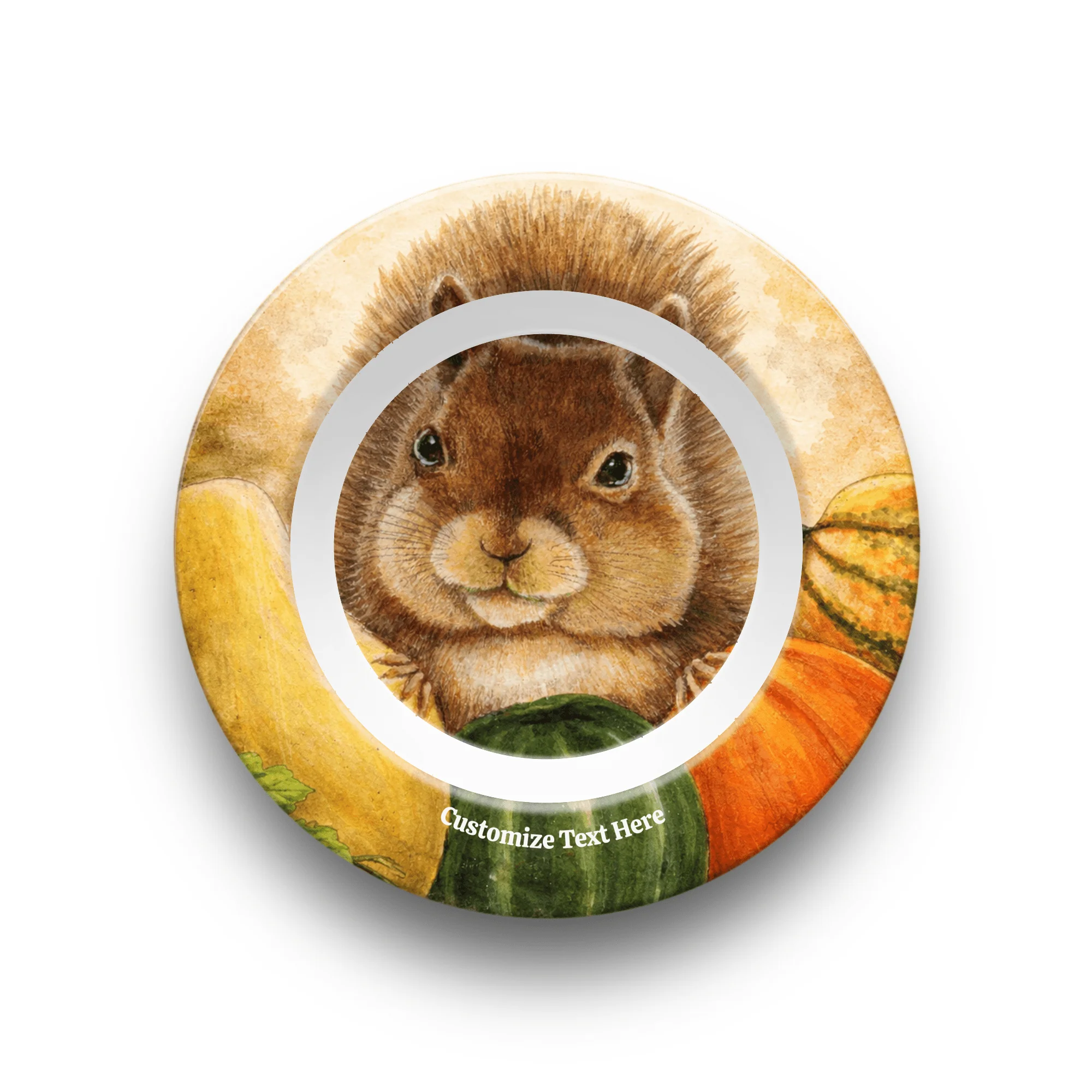 Personalized Plate & Bowl with Squirrel & Squash – Whimsical Tableware for Everyone - Image 6
