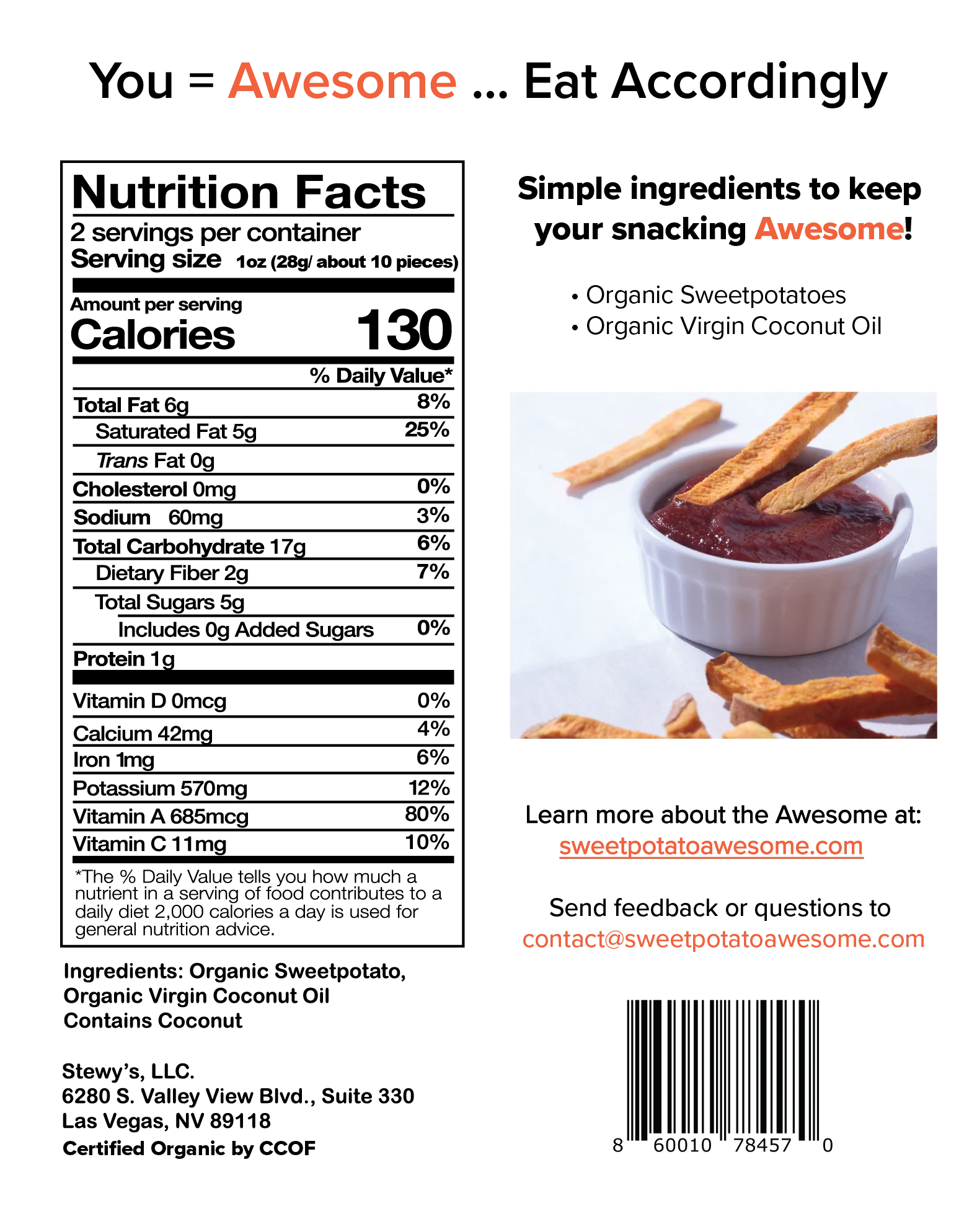 Plain Sweetpotato Fries (No Salt) - Image 10