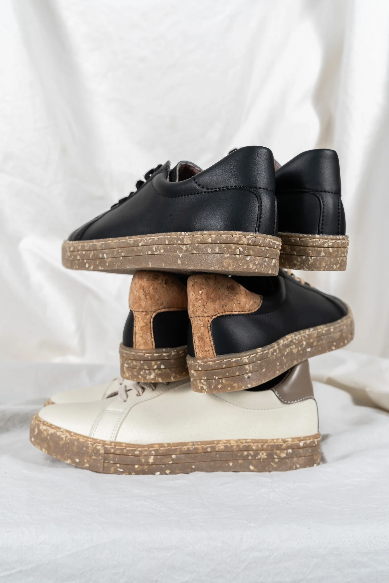 Plant-based DORI sneakers – beige & cappuccino - Image 3