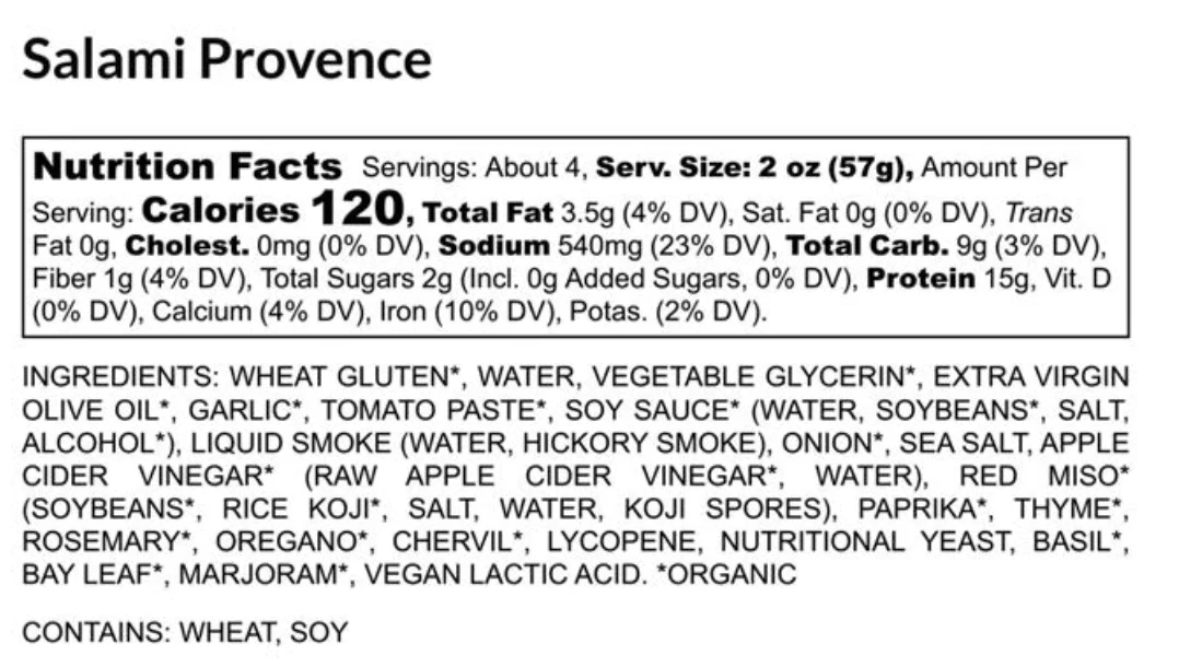 PLANT-BASED SALAMI PROVENCE 3-PACK - Image 3