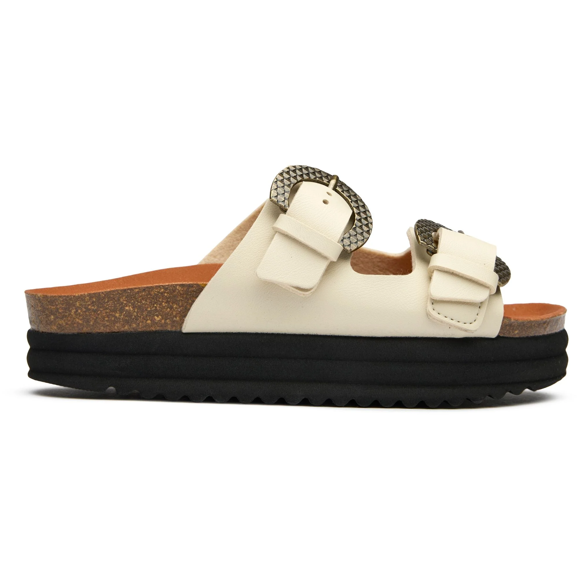 Plum Footbed Reptile Sandals