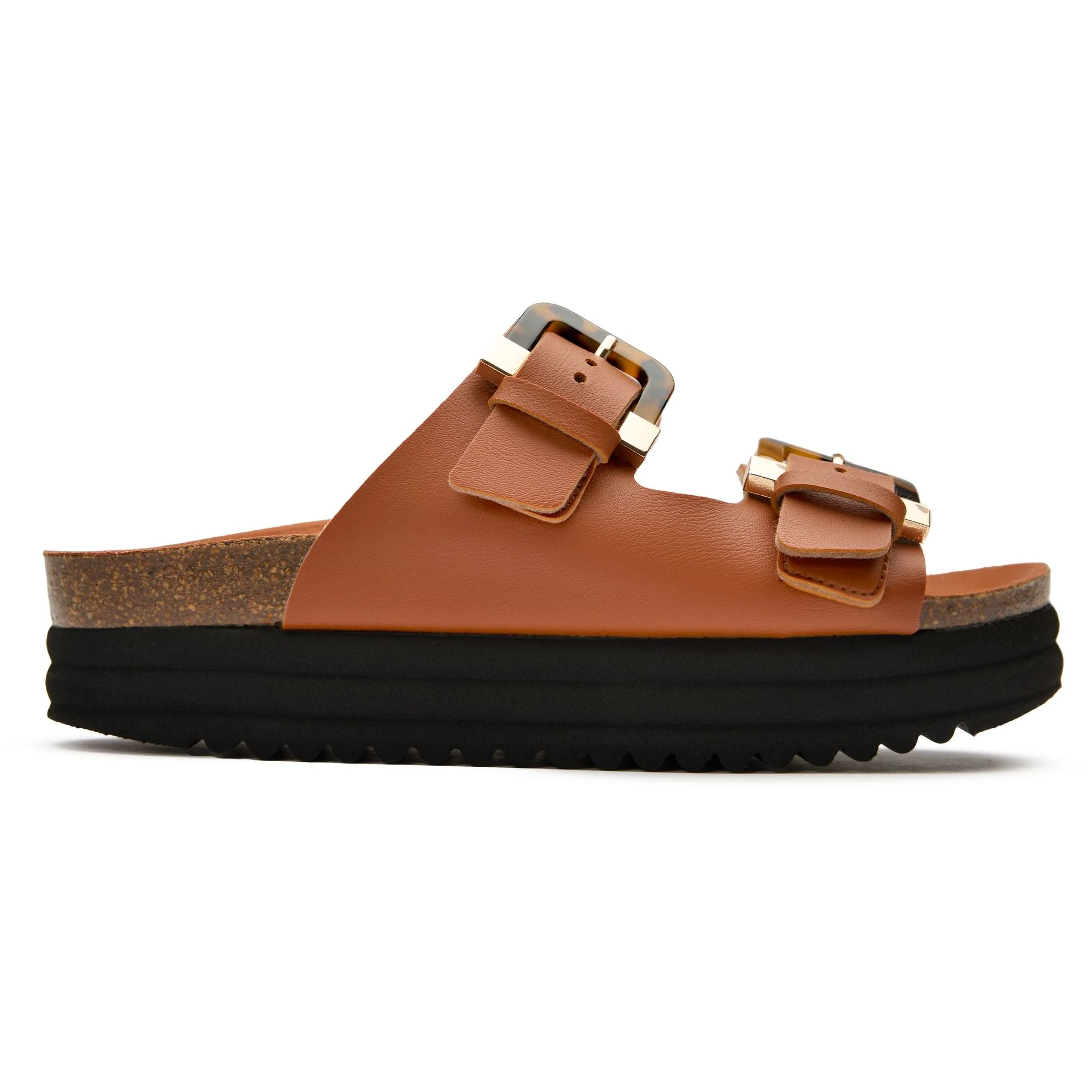 Plum Footbed Tortoiseshell Sandals