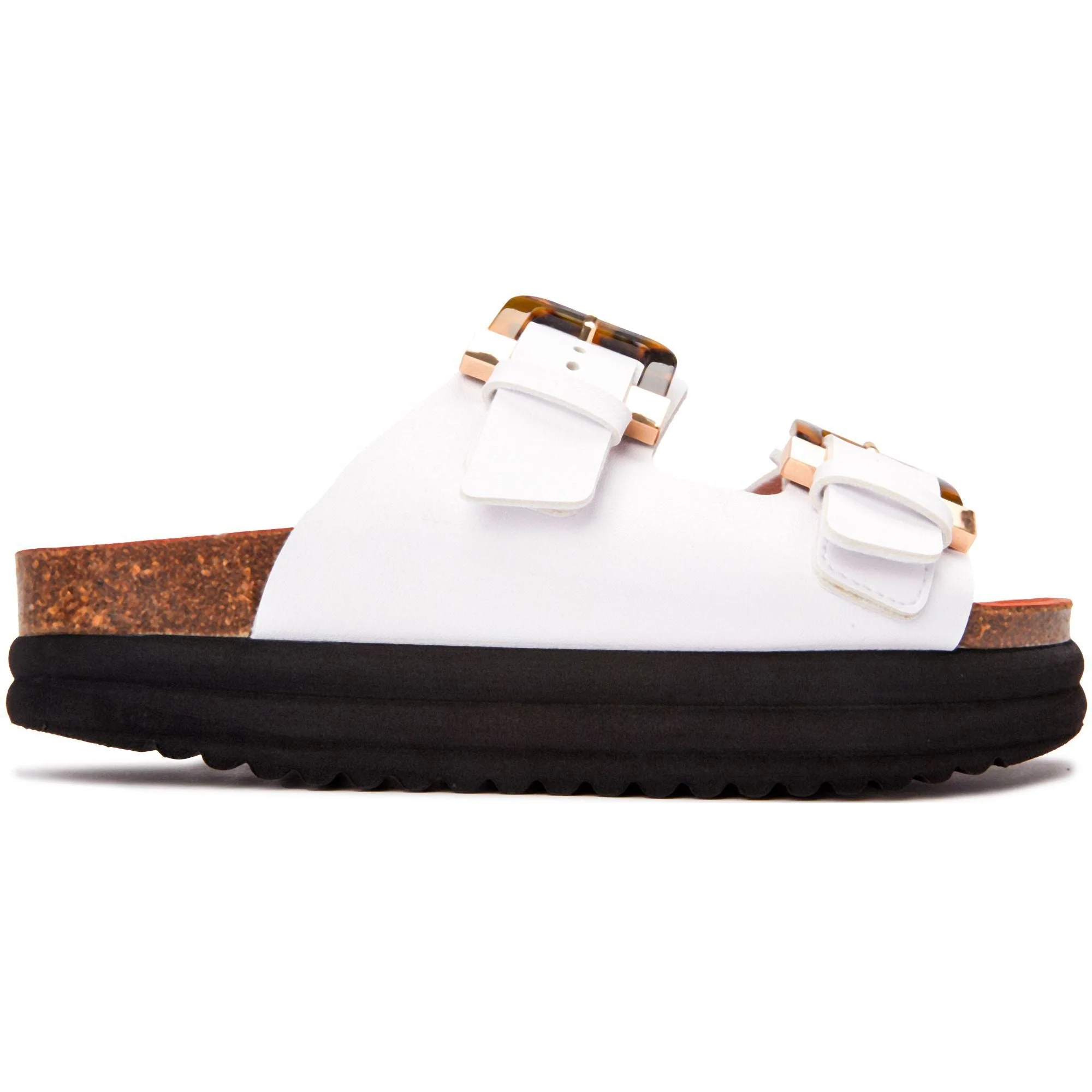 Plum Footbed Tortoiseshell Sandals