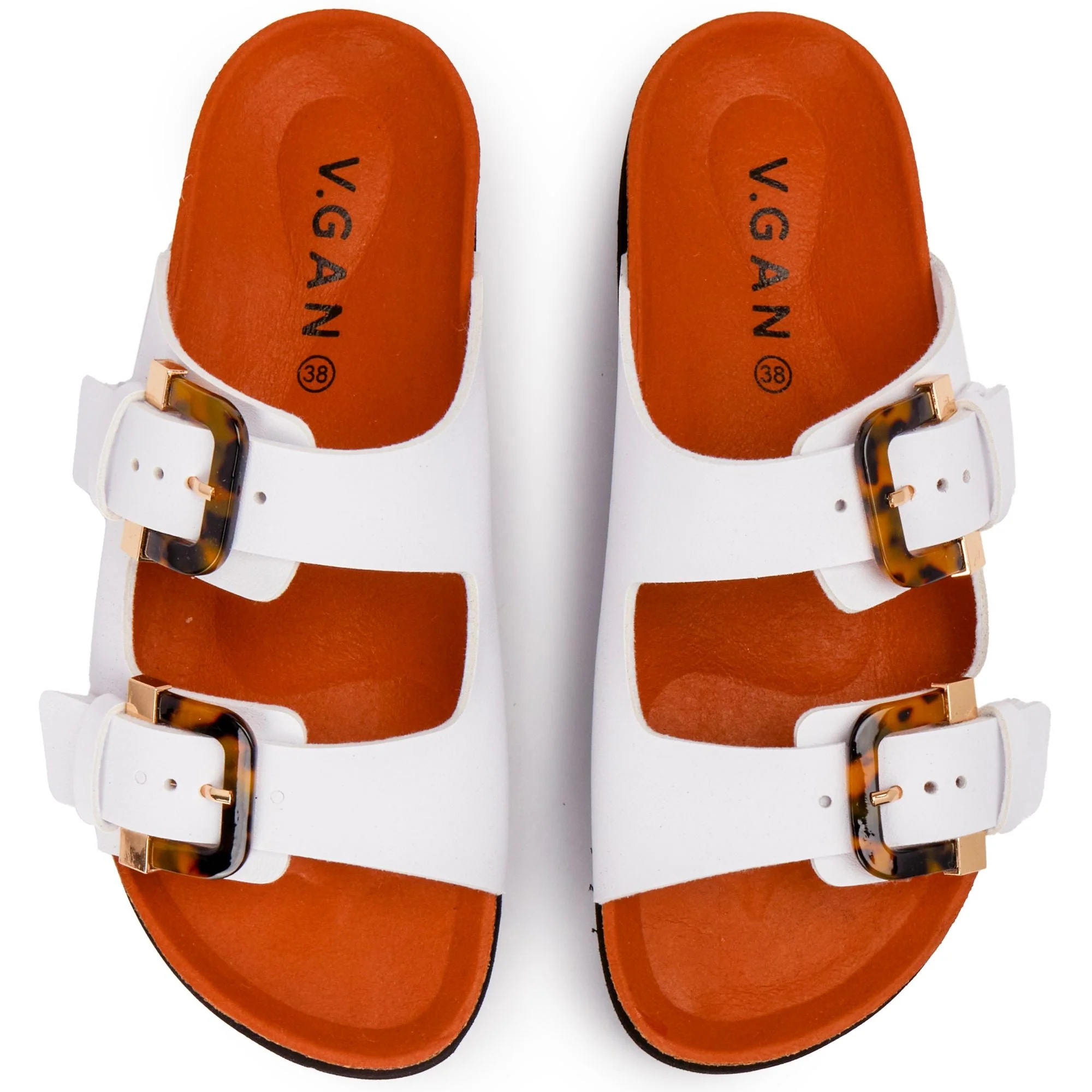 Plum Footbed Tortoiseshell Sandals - Image 2