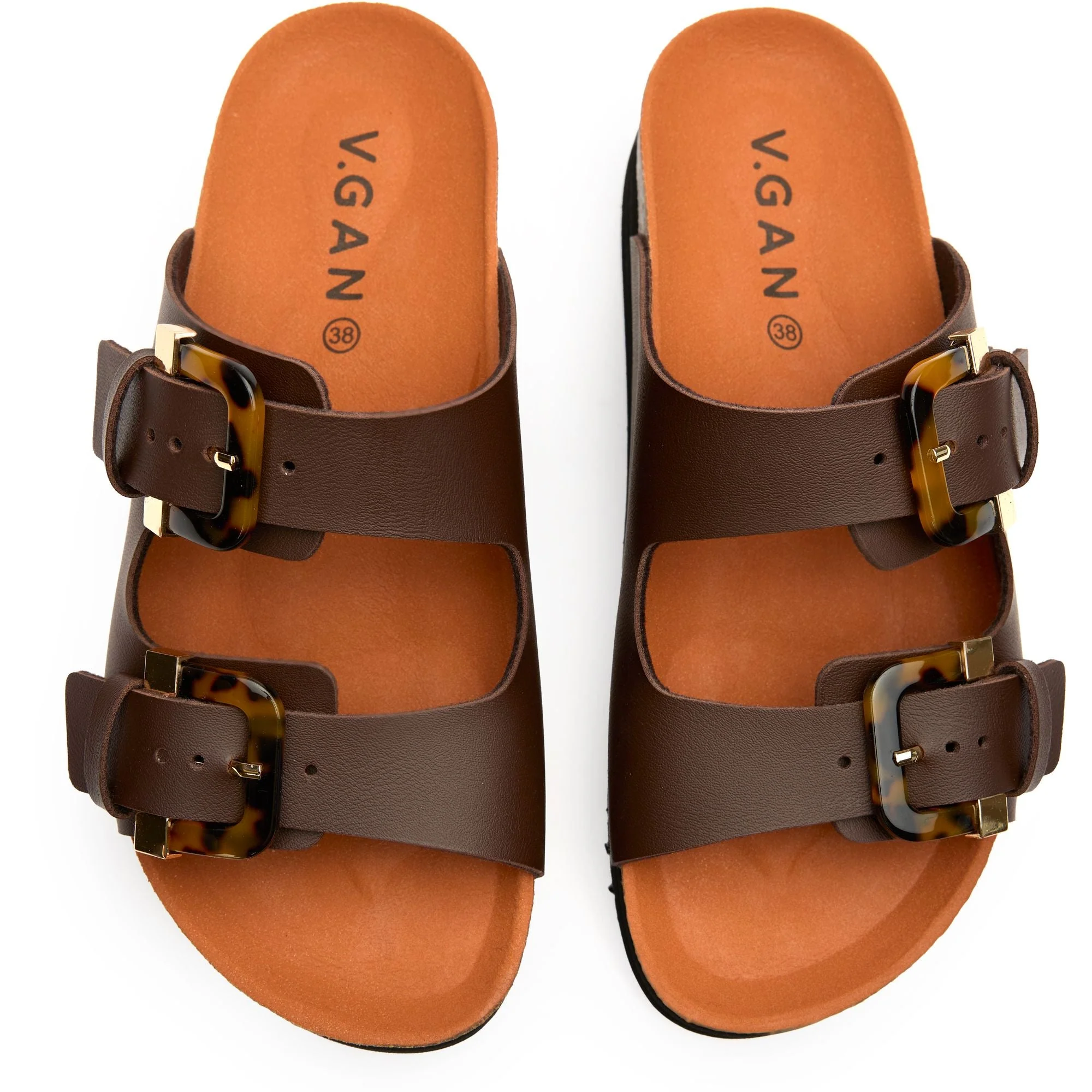 Plum Footbed Tortoiseshell Sandals - Image 2