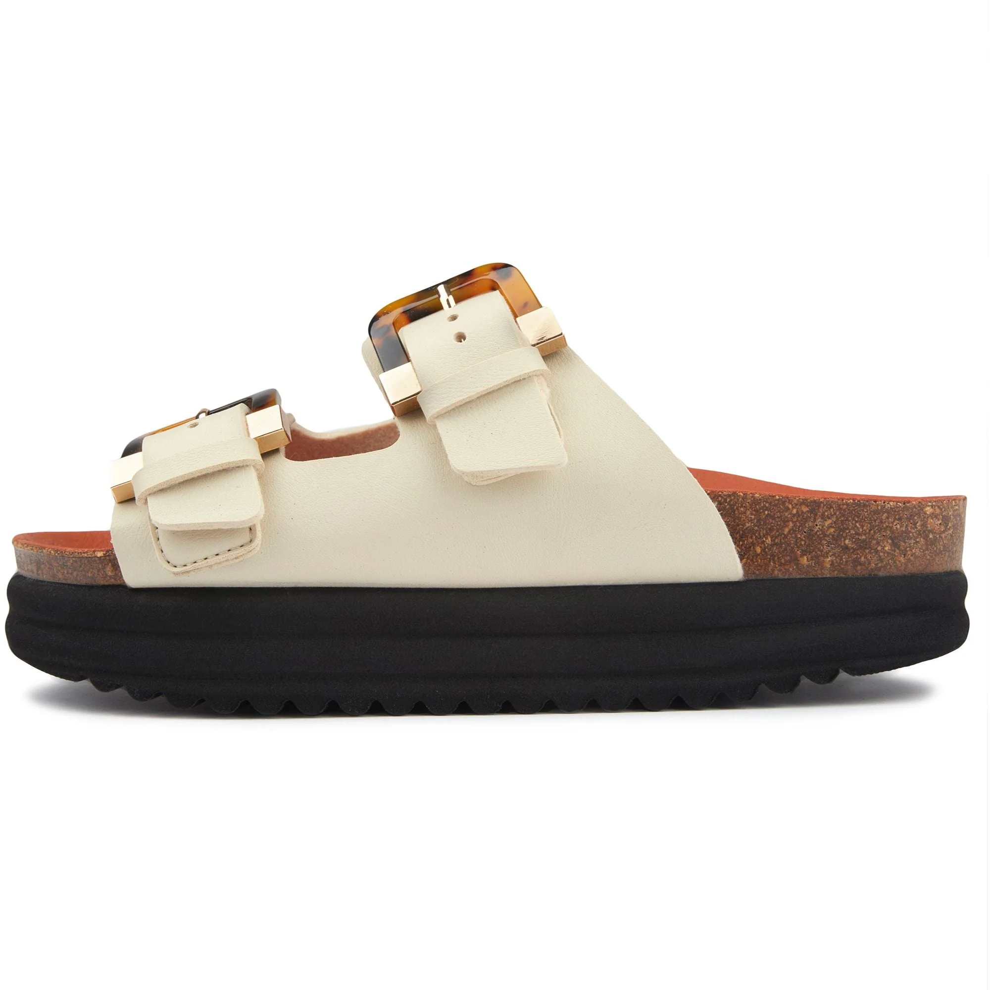 Plum Footbed Tortoiseshell Sandals - Image 4