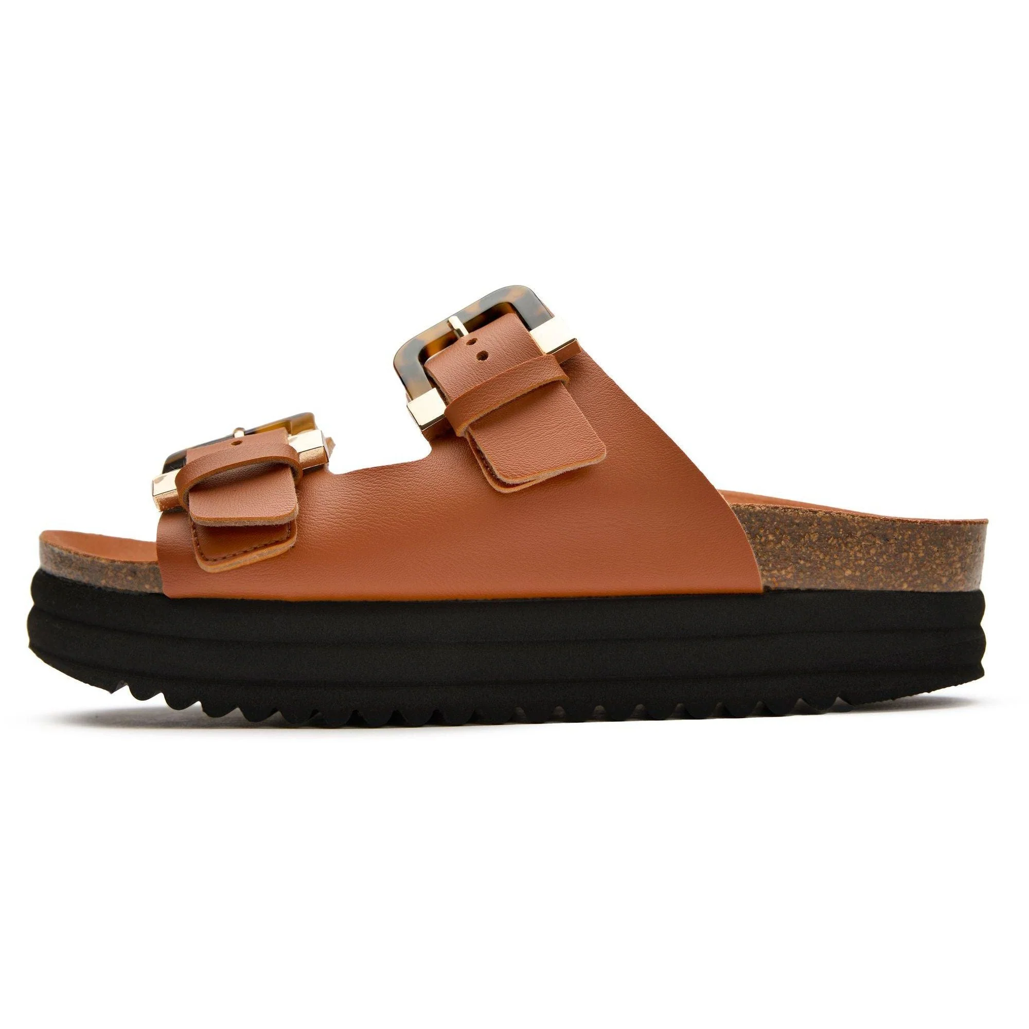 Plum Footbed Tortoiseshell Sandals - Image 4