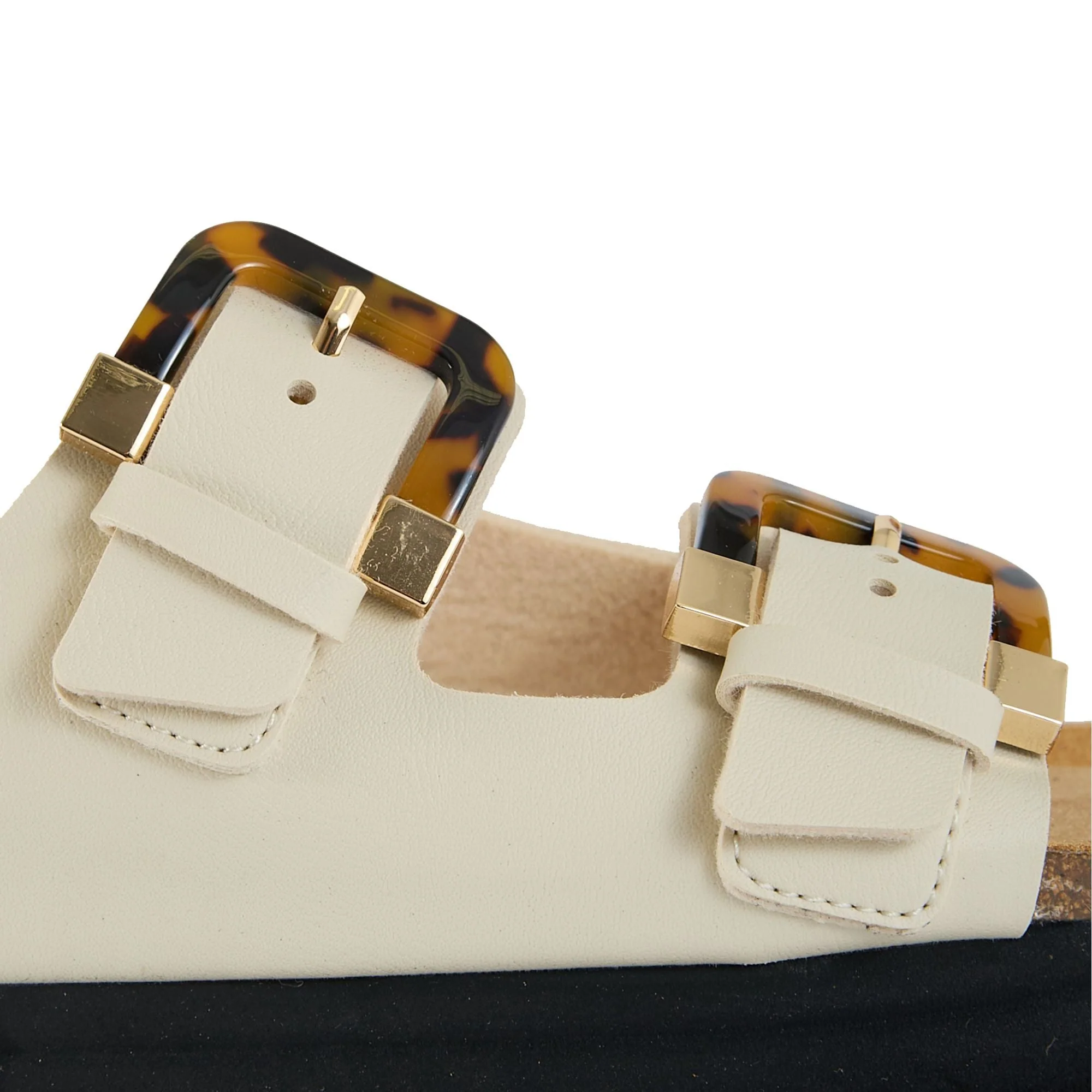 Plum Tortoiseshell Comfort Footbed Sandals - Image 3