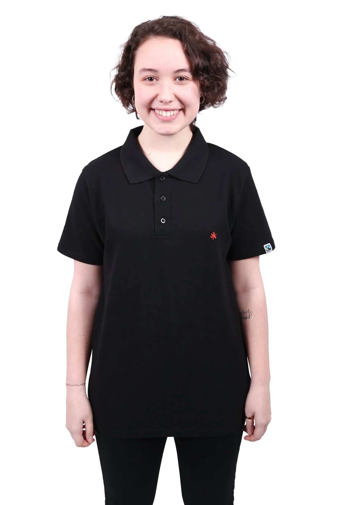 Polo Shirt, Unisex Black - Image 2