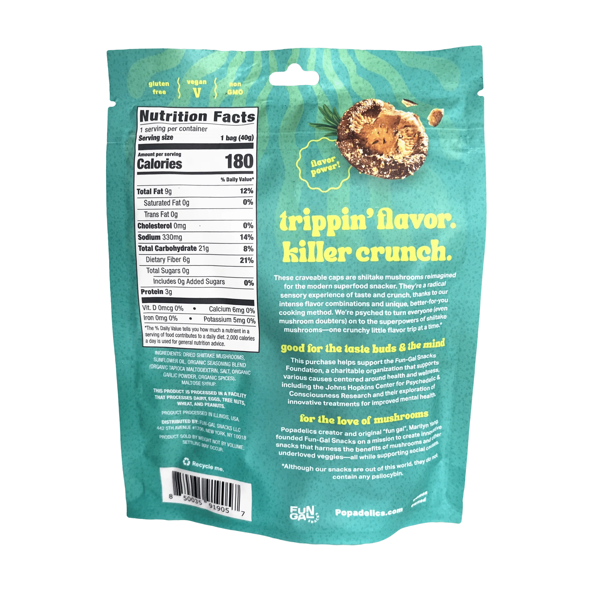 Popadelics Crunchy Mushroom Chips - Variety Pack - Image 10