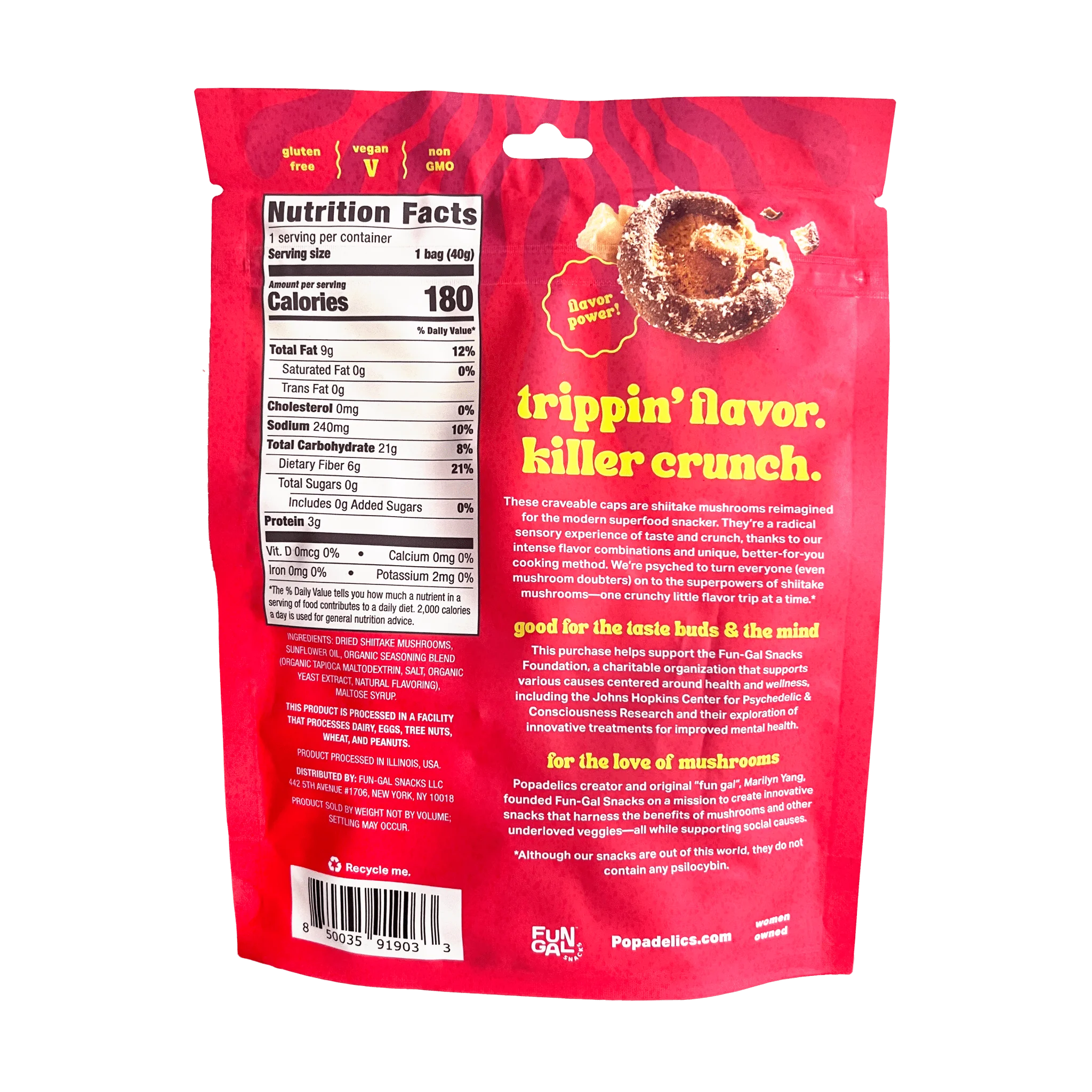 Popadelics Crunchy Mushroom Chips - Variety Pack - Image 8
