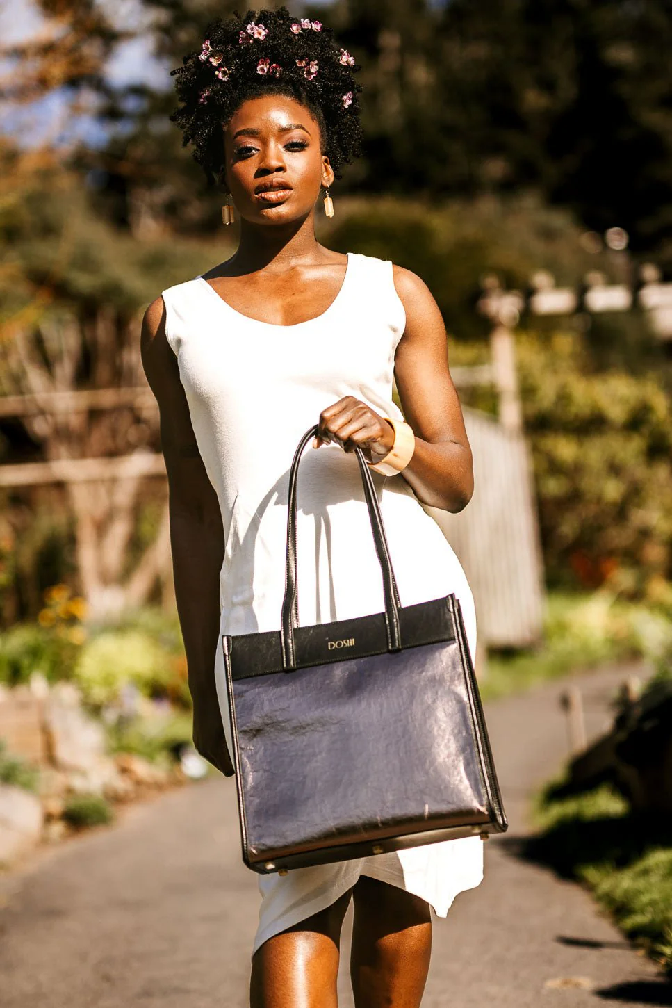 Portrait Tote 2 - Kraft Paper Vegan Tote - Image 2