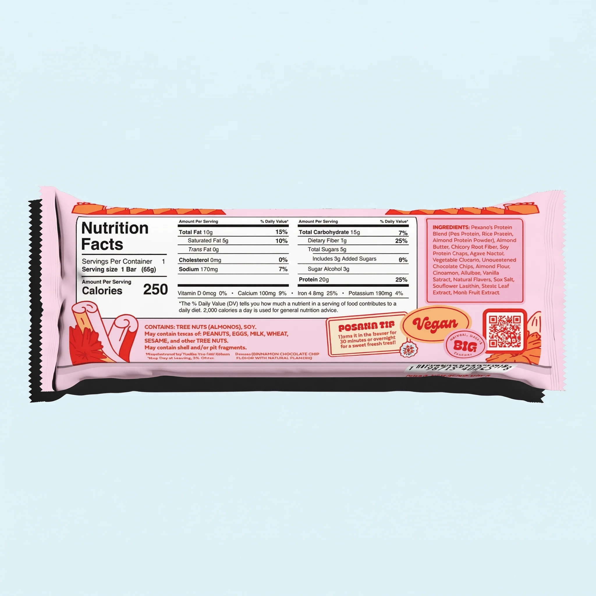 Posana Cinnavanilla Protein Bar (4-pack) - Image 2