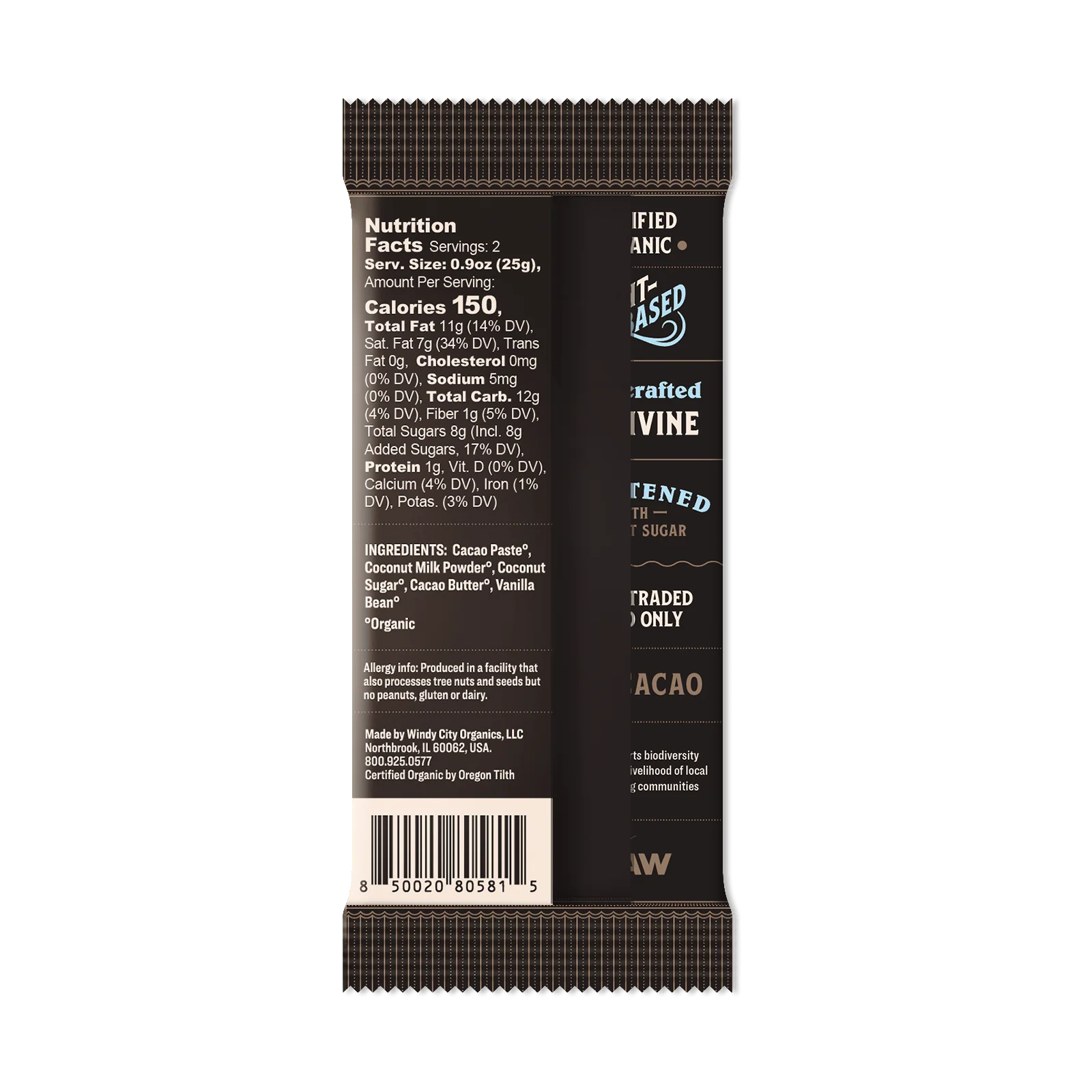 Premium Coconut Milk Chocolate Bar - 45% Cacao - Image 2