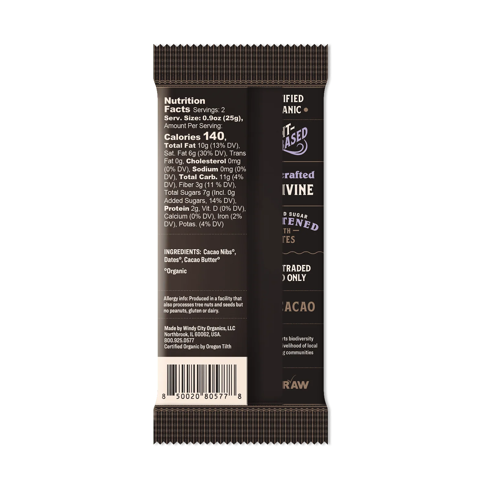Premium Date-Sweetened Chocolate Bar - 65% Cacao - Image 2