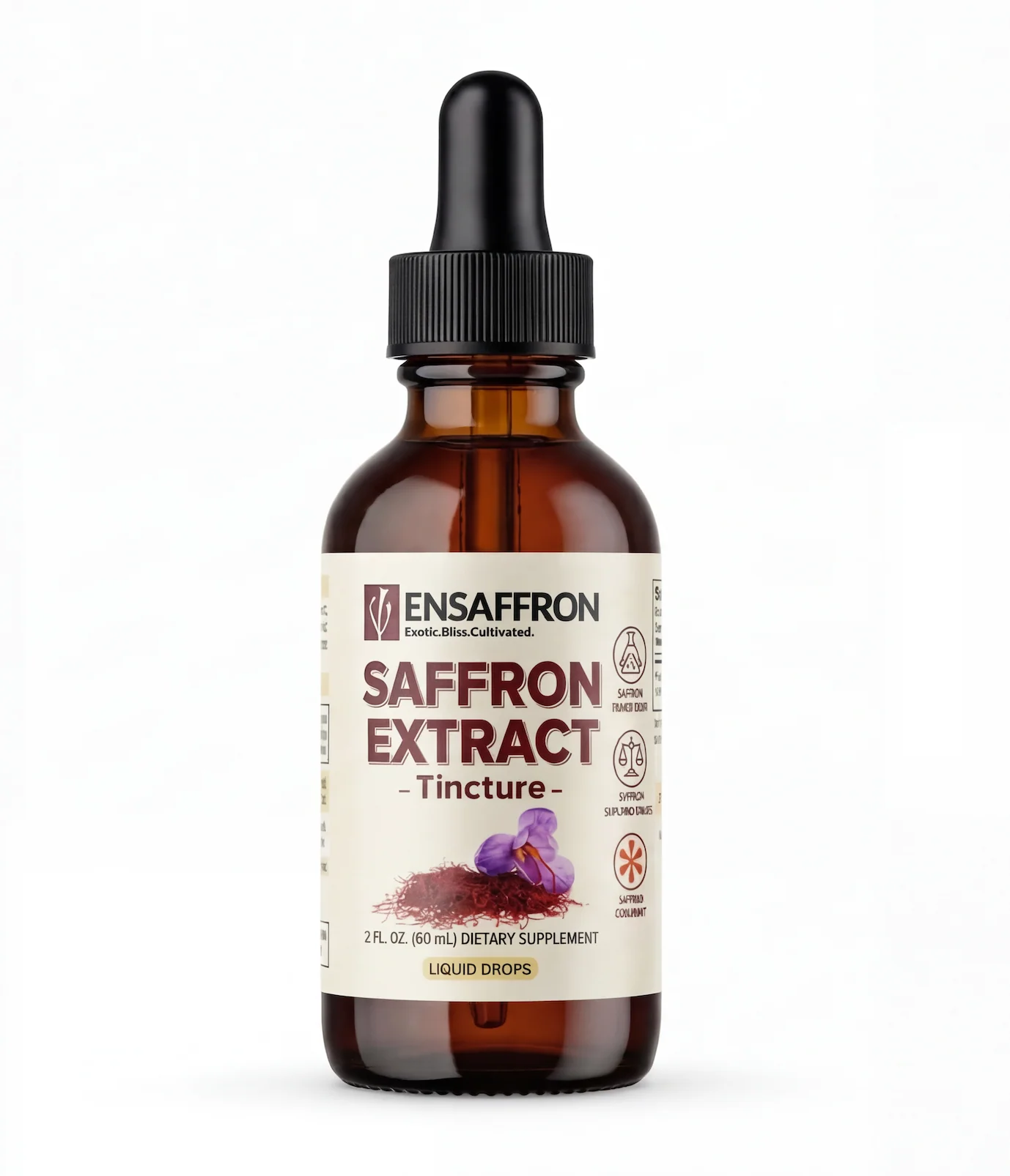 Premium Saffron Extract Tincture (Made With Pure Heray Saffron Threads)