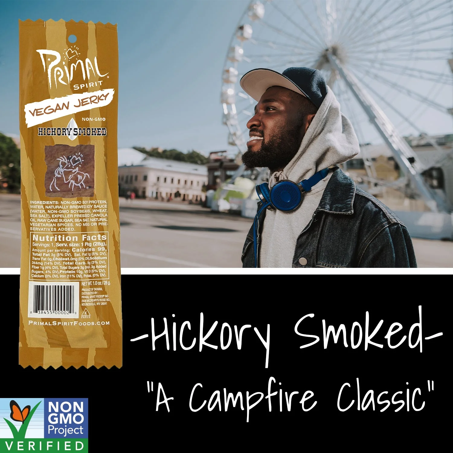 Primal Spirit Vegan Jerky - HICKORY SMOKED - Image 3