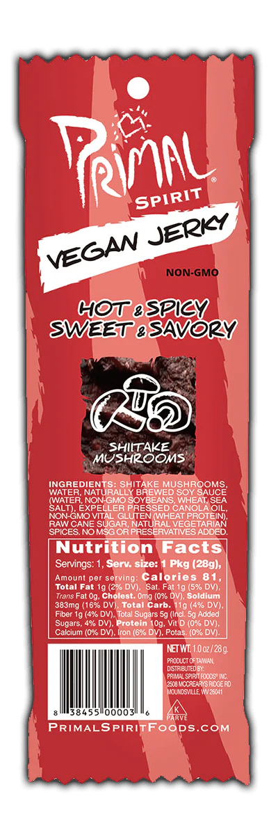 Primal Spirit Vegan Jerky - HOT & SPICY - Image 3