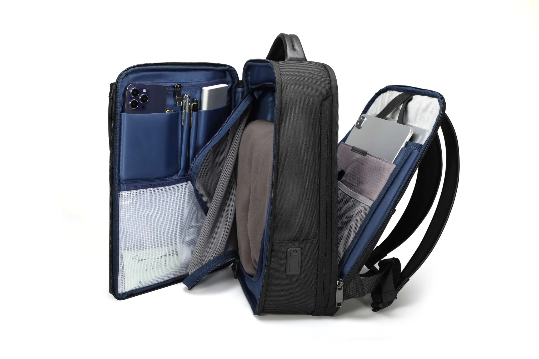 Pro Travel Vegan Backpack 306 - Semi-Expandable w/ Pouch - Image 3