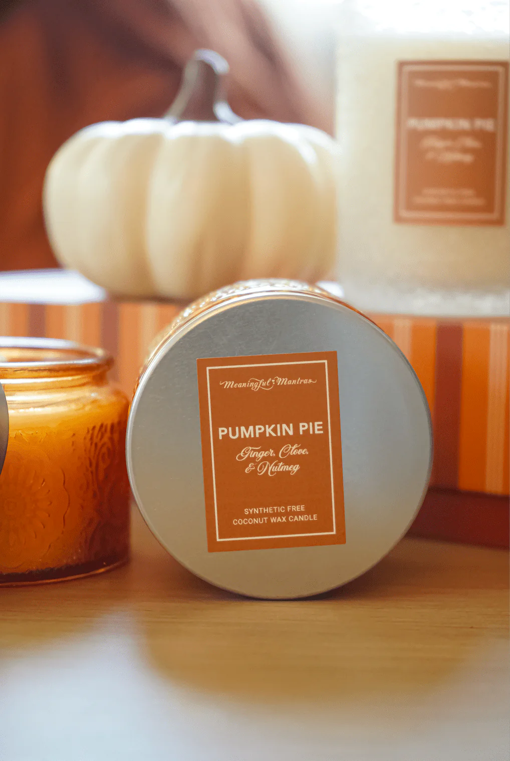 Pumpkin Pie Natural Candle 4oz Ellie Collection - Image 4