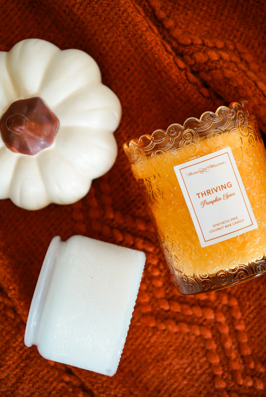 Pumpkin Spice Natural Candle 8oz Kaia Collection - Image 4