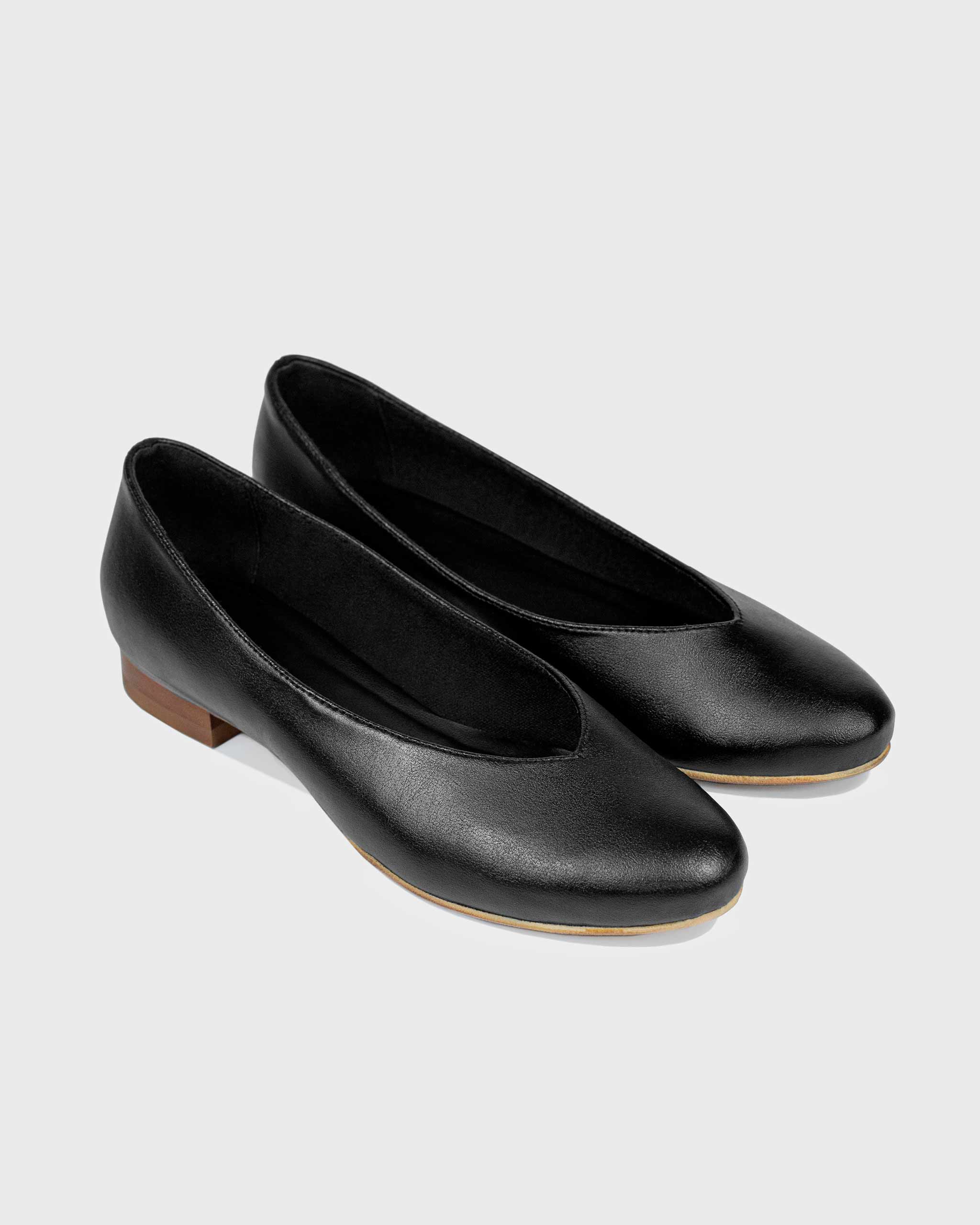 Pumps Black Nopal ballerinas made of cactus leather - Image 2